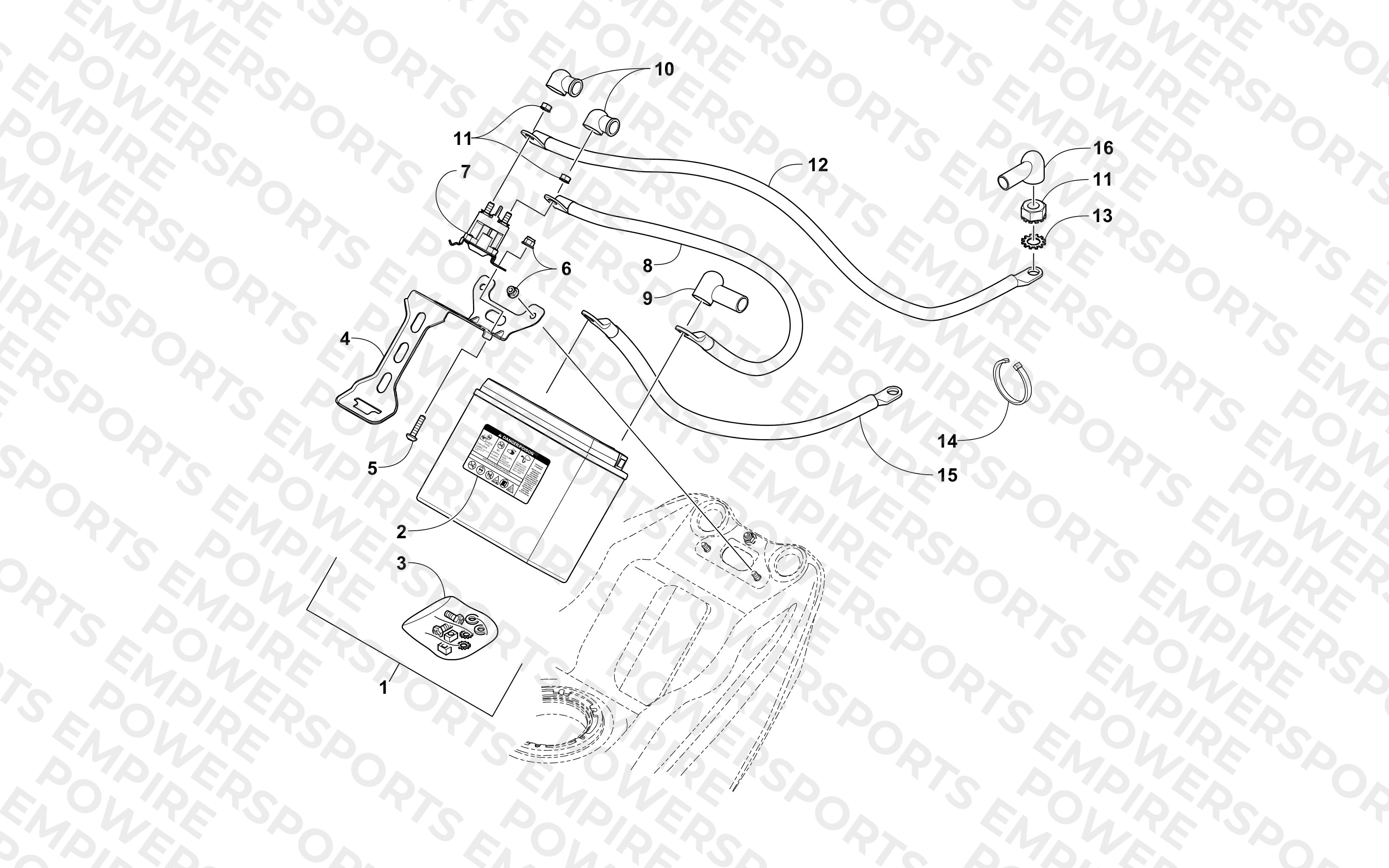 BATTERY AND TRAY ASSEMBLY
