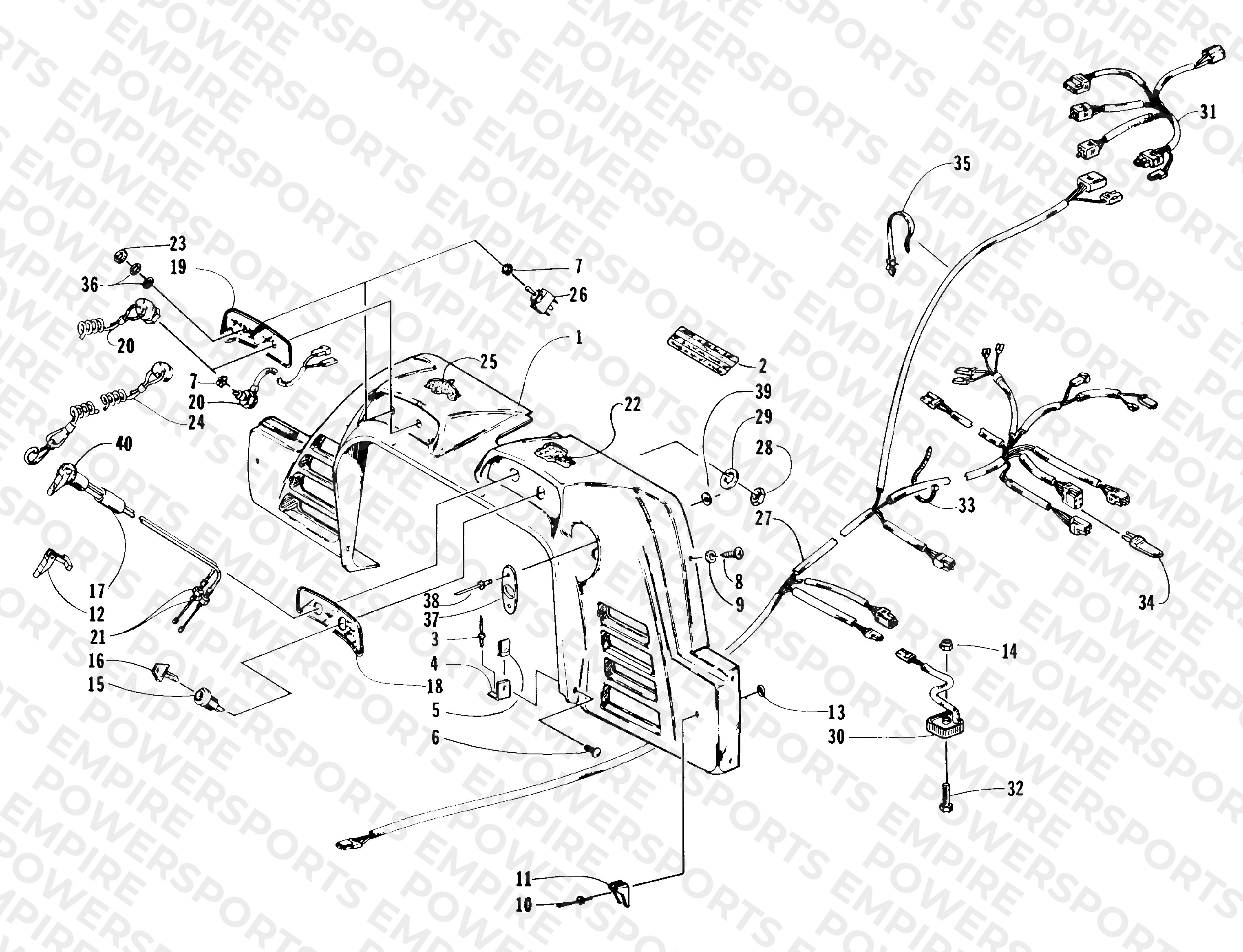 CONSOLE, SWITCHES, AND WIRING ASSEMBLIES