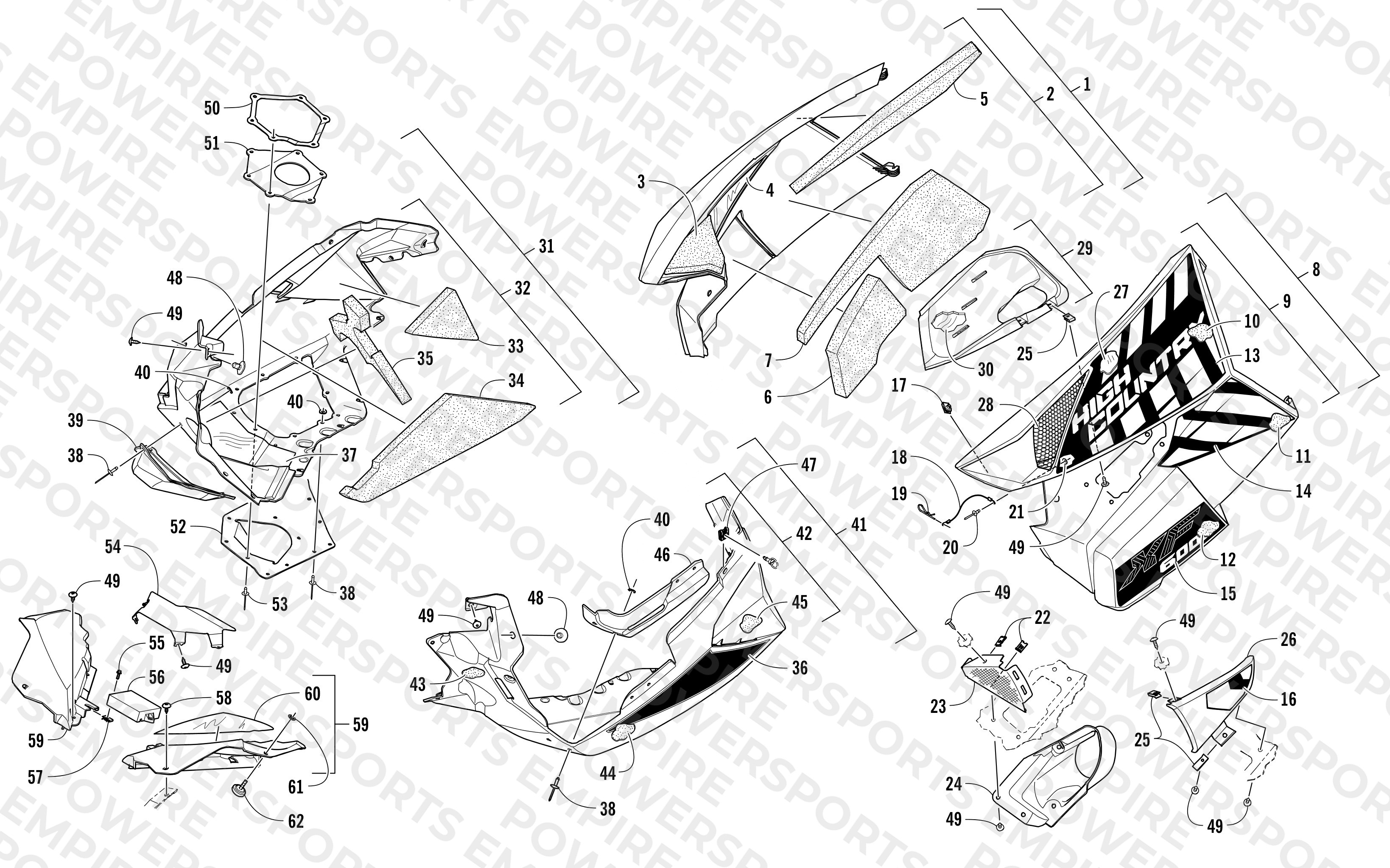 SKID PLATE AND SIDE PANEL ASSEMBLY