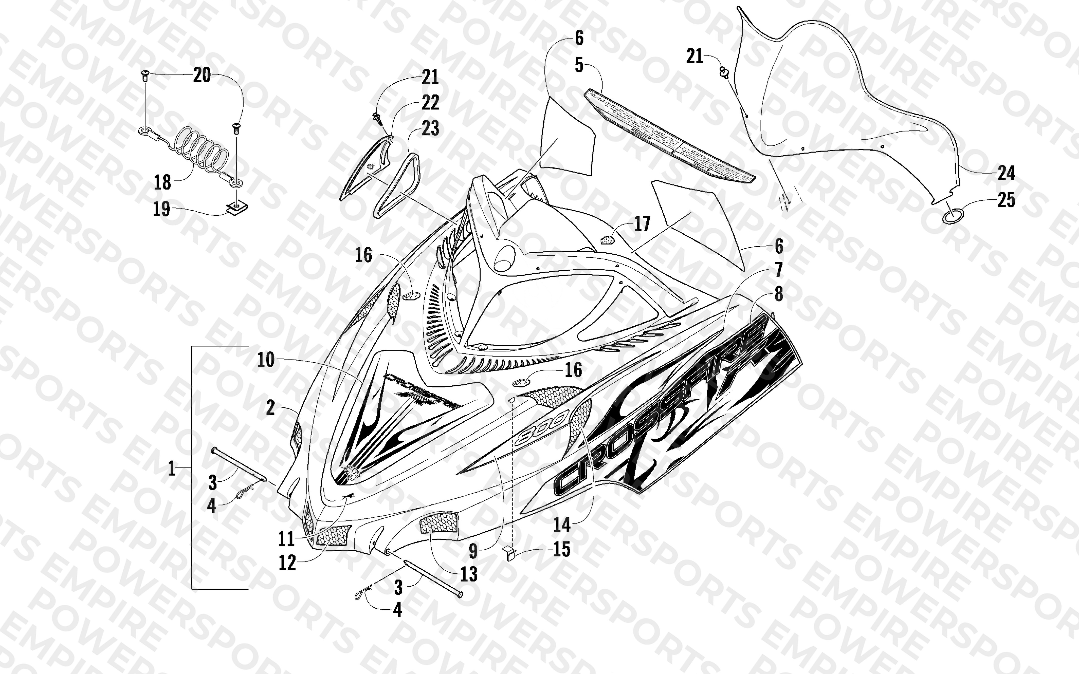HOOD AND WINDSHIELD ASSEMBLY