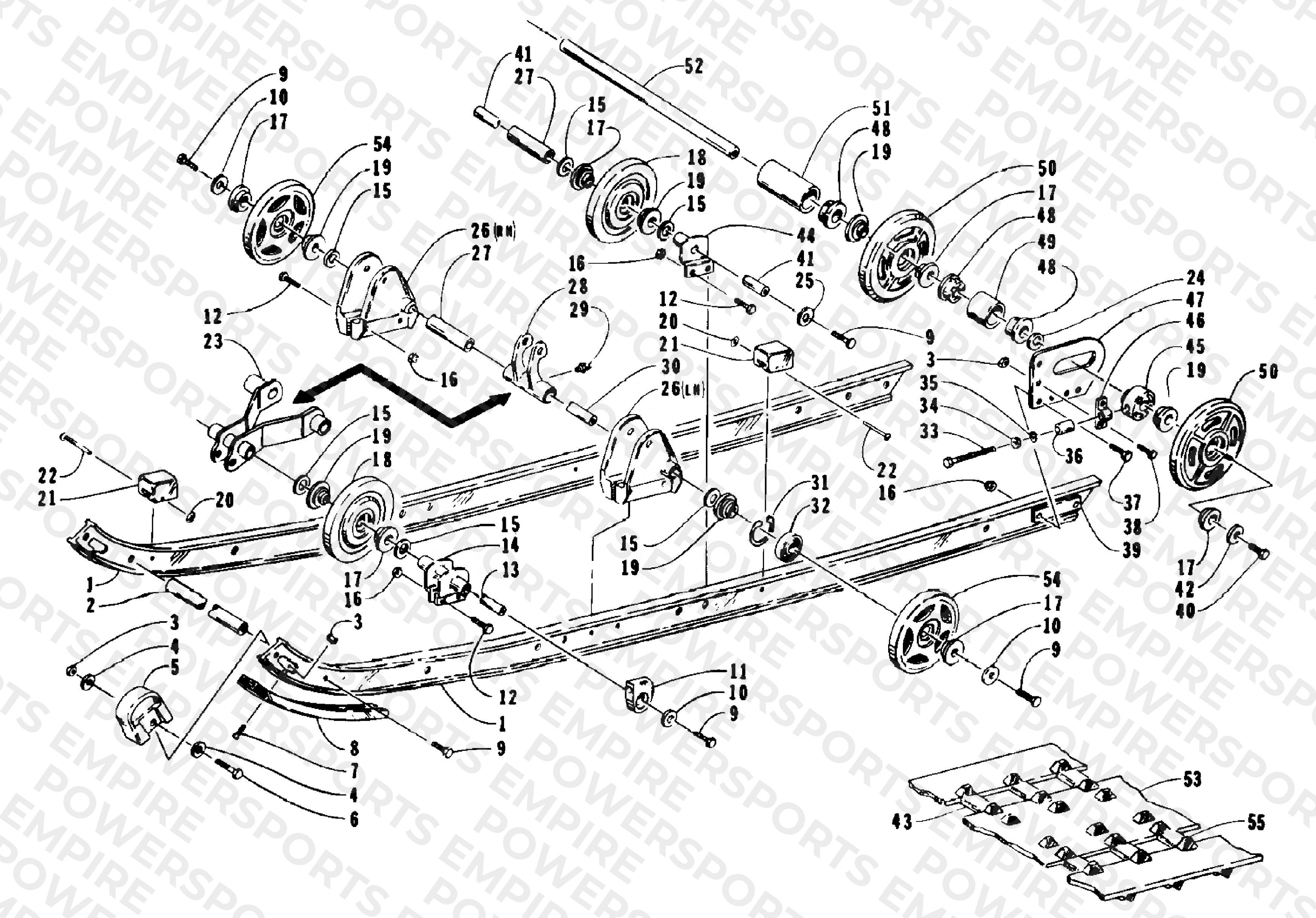 SLIDE RAIL AND TRACK ASSEMBLY