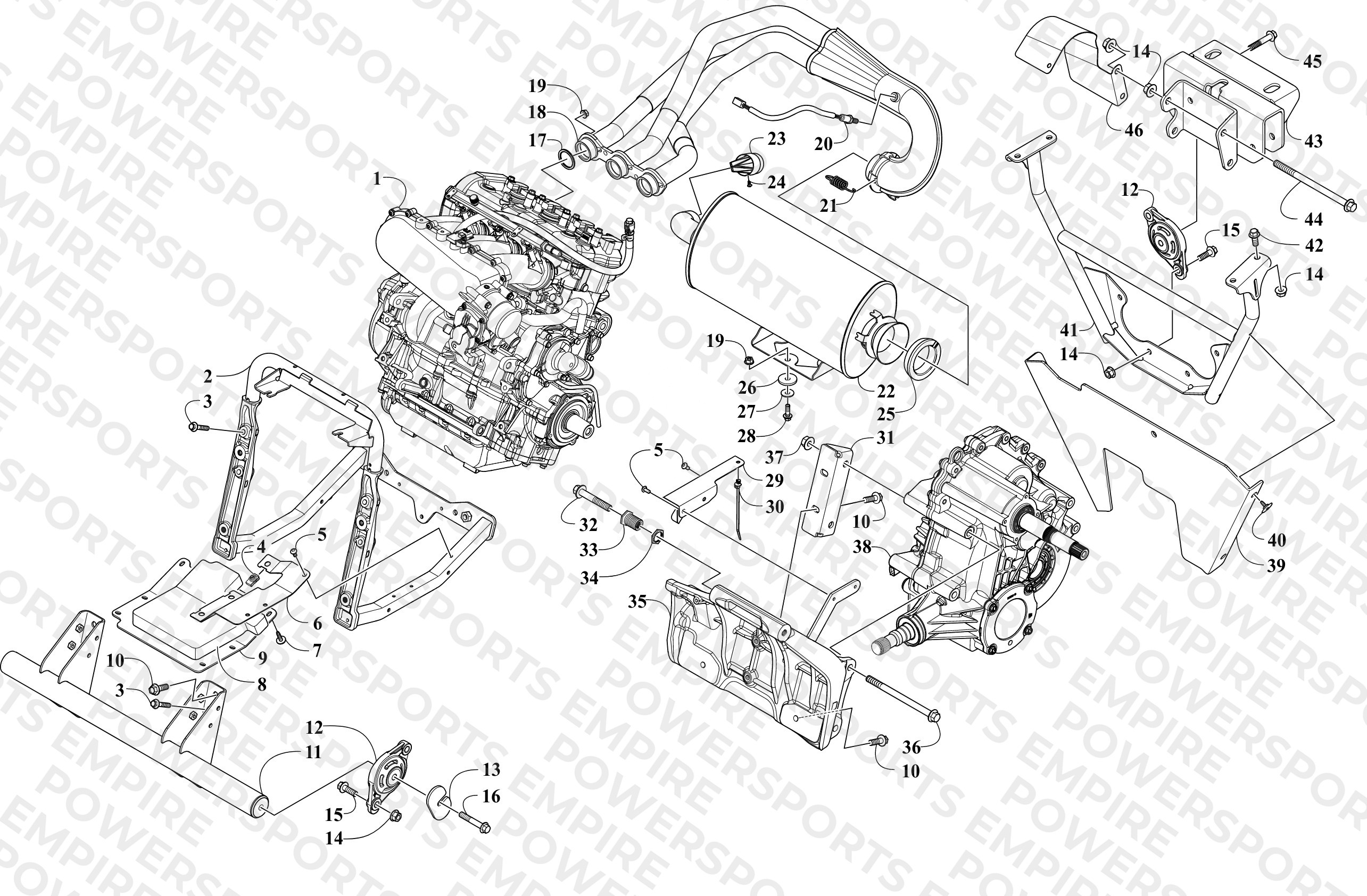 ENGINE AND RELATED PARTS