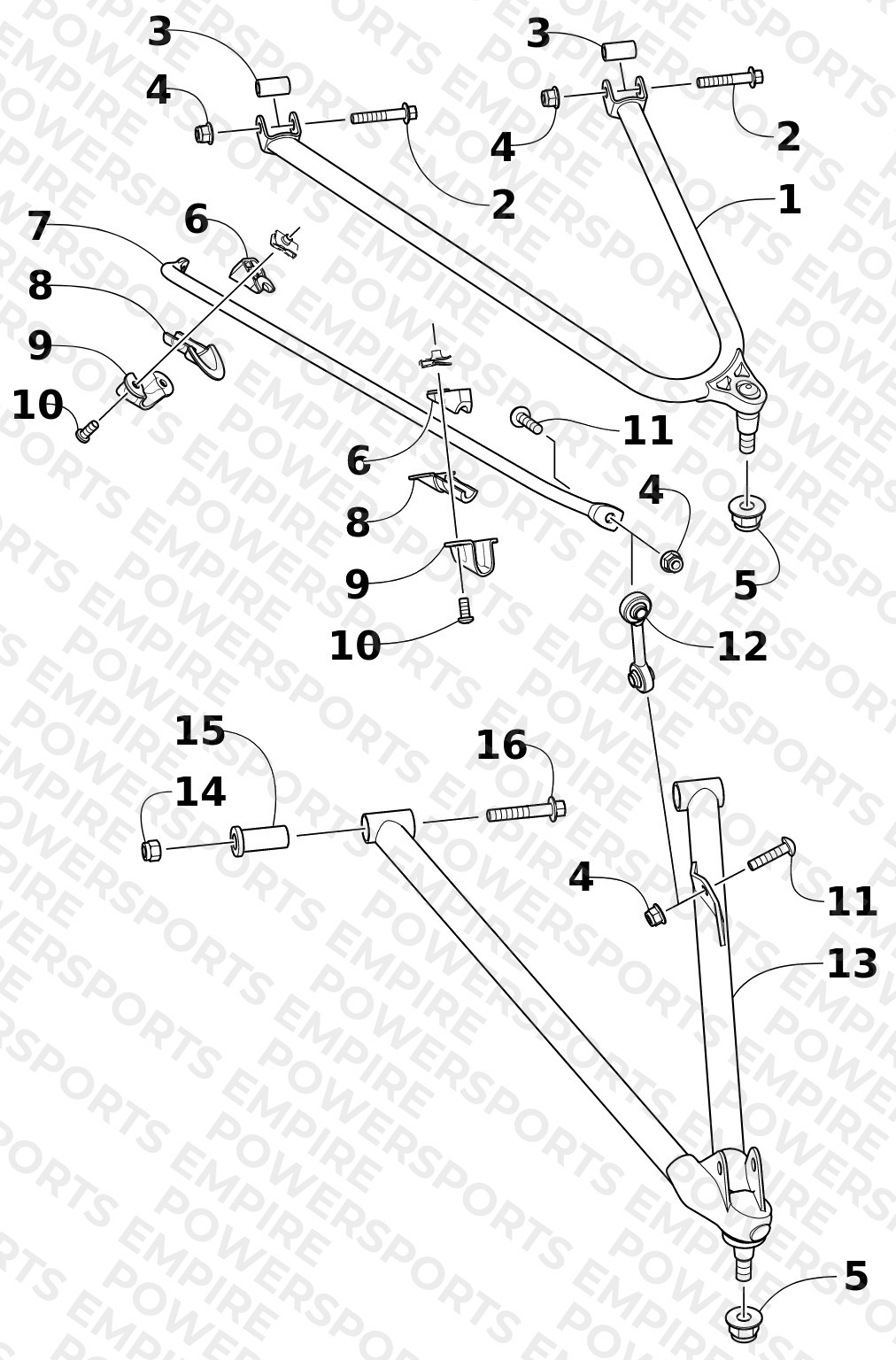 A-ARM AND SWAY BAR ASSEMBLY