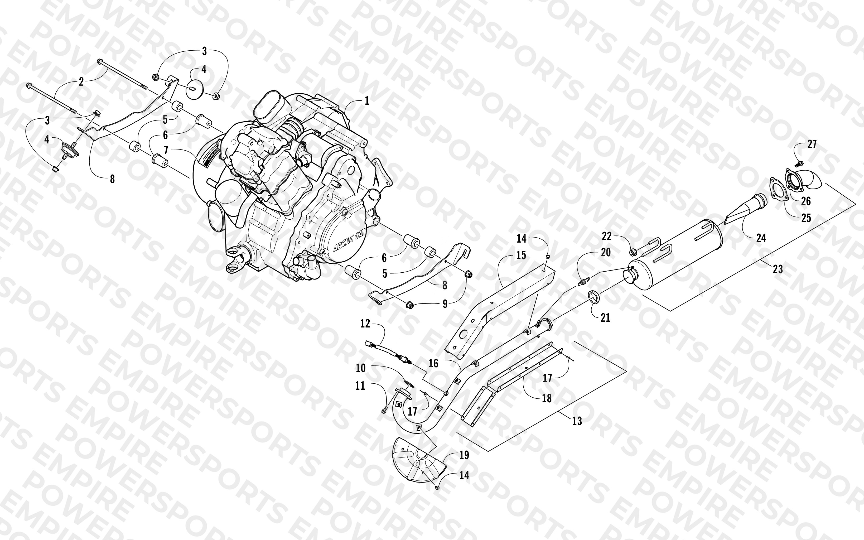 ENGINE AND EXHAUST