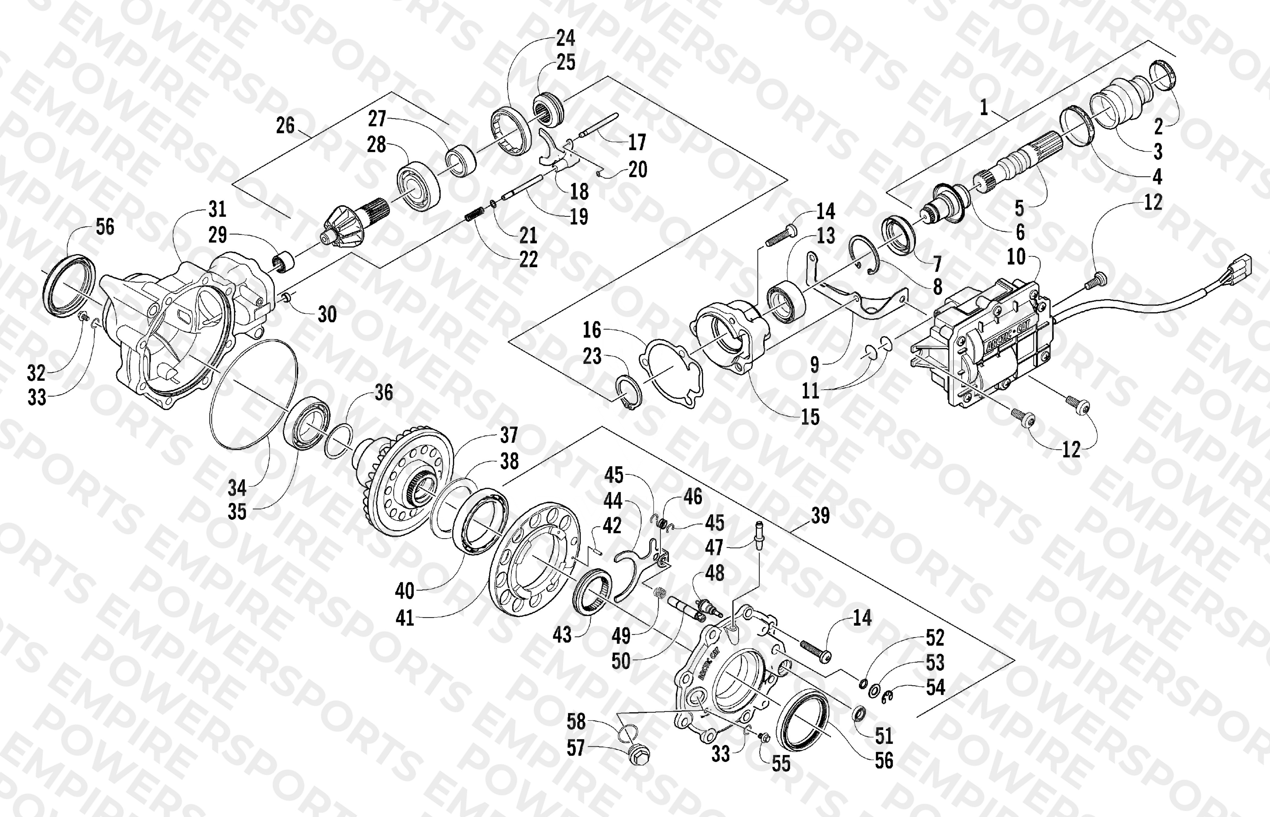 FRONT DRIVE GEARCASE ASSEMBLY