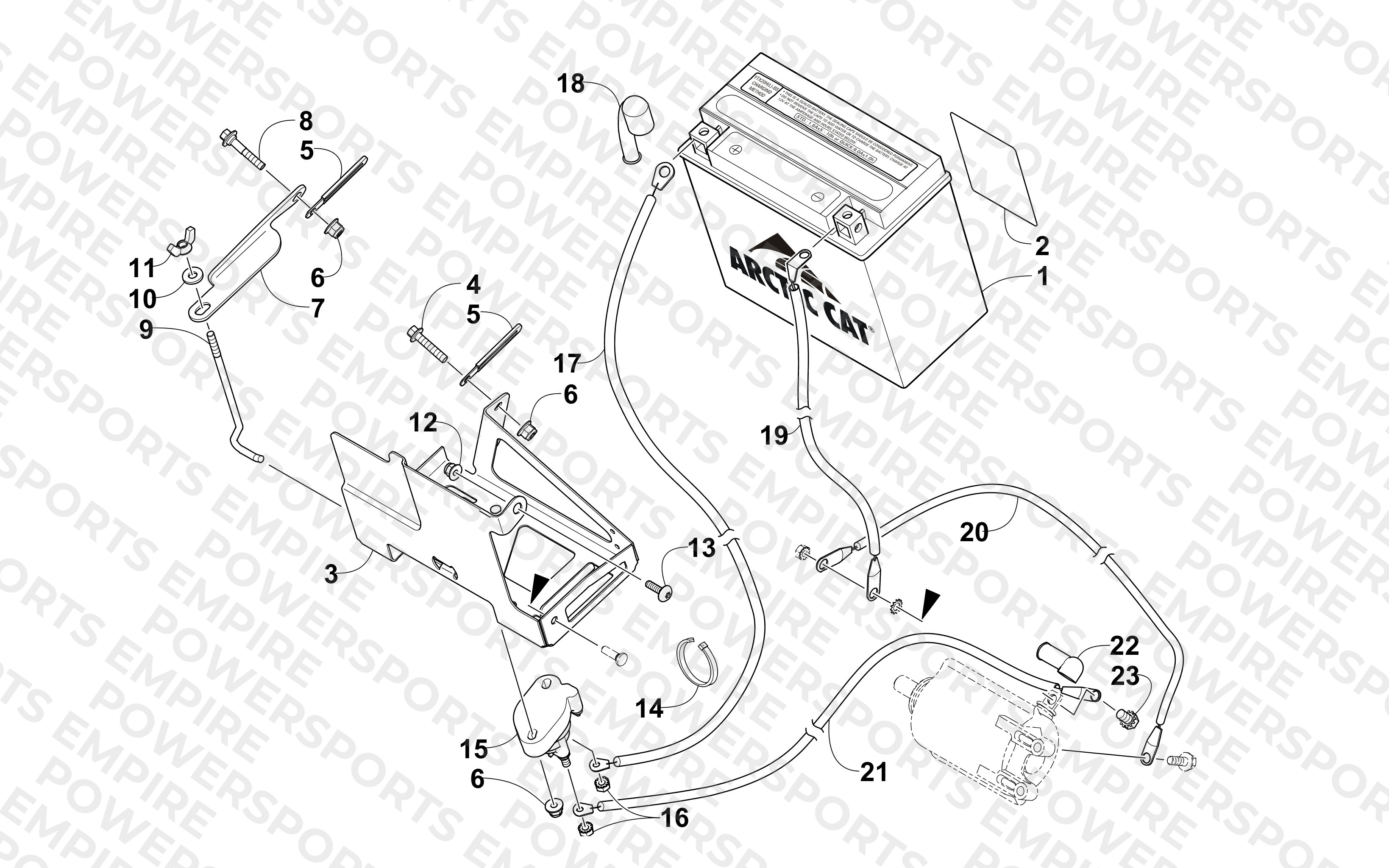 BATTERY AND TRAY ASSEMBLY