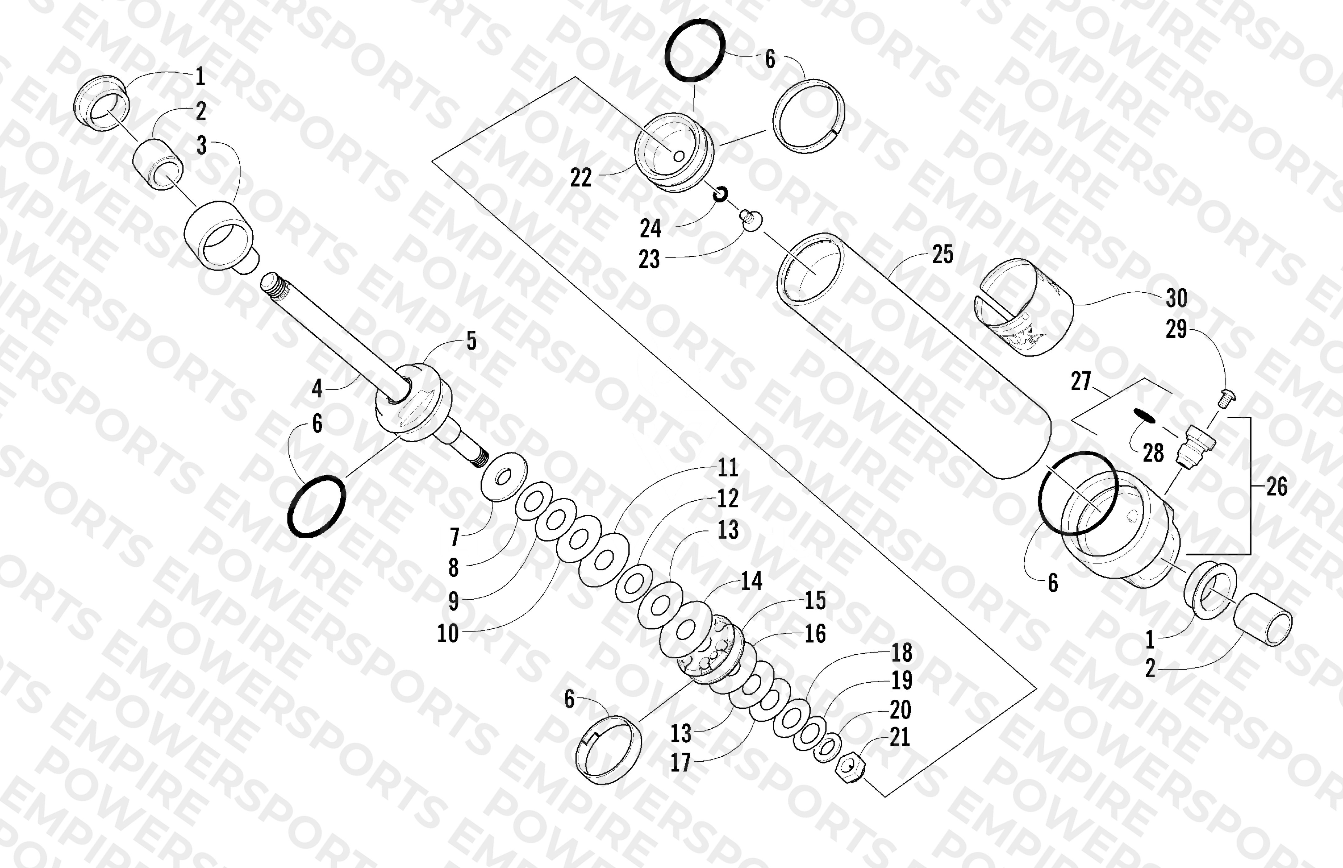 REAR SUSPENSION REAR ARM SHOCK ABSORBER
