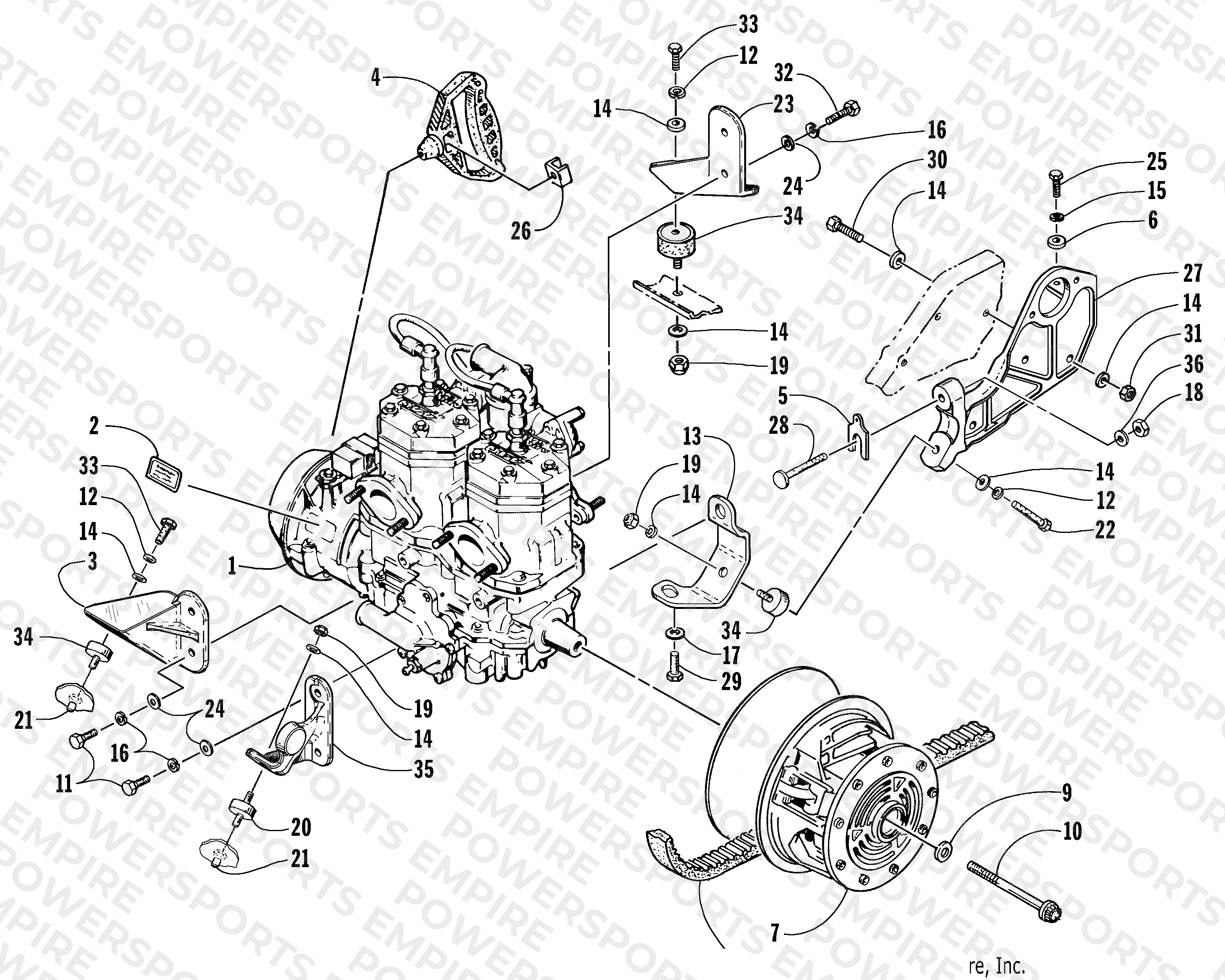ENGINE AND RELATED PARTS