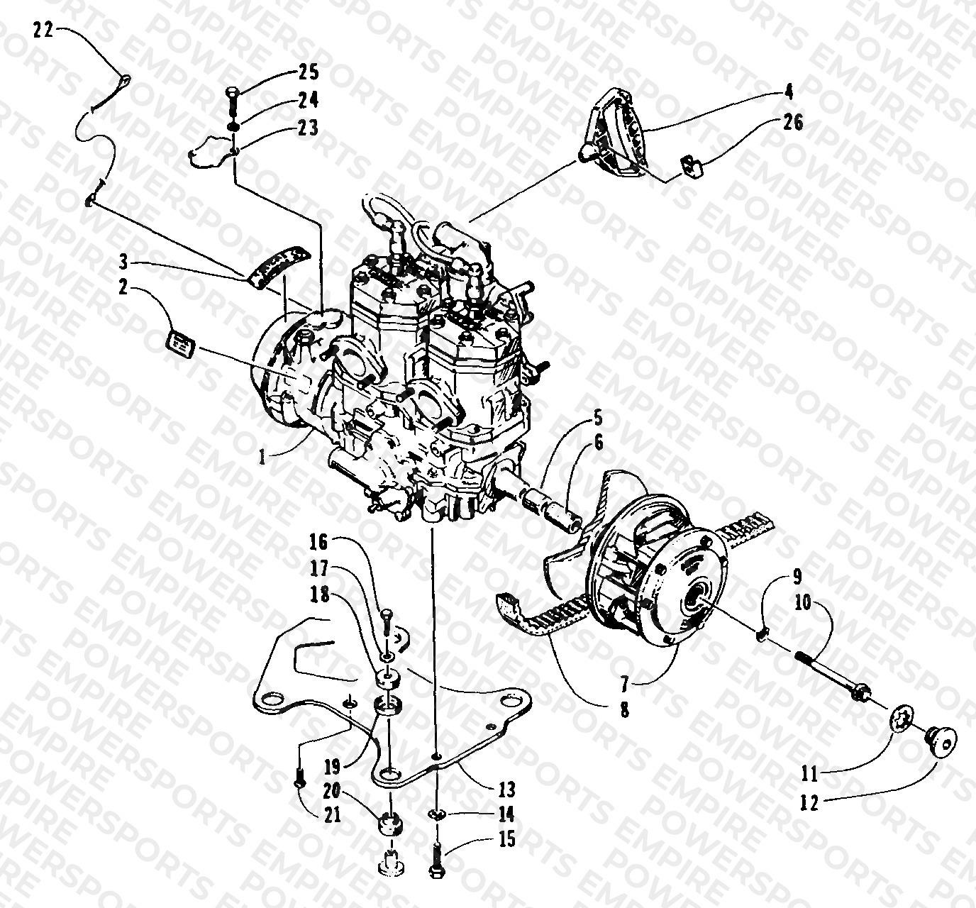 ENGINE AND RELATED PARTS
