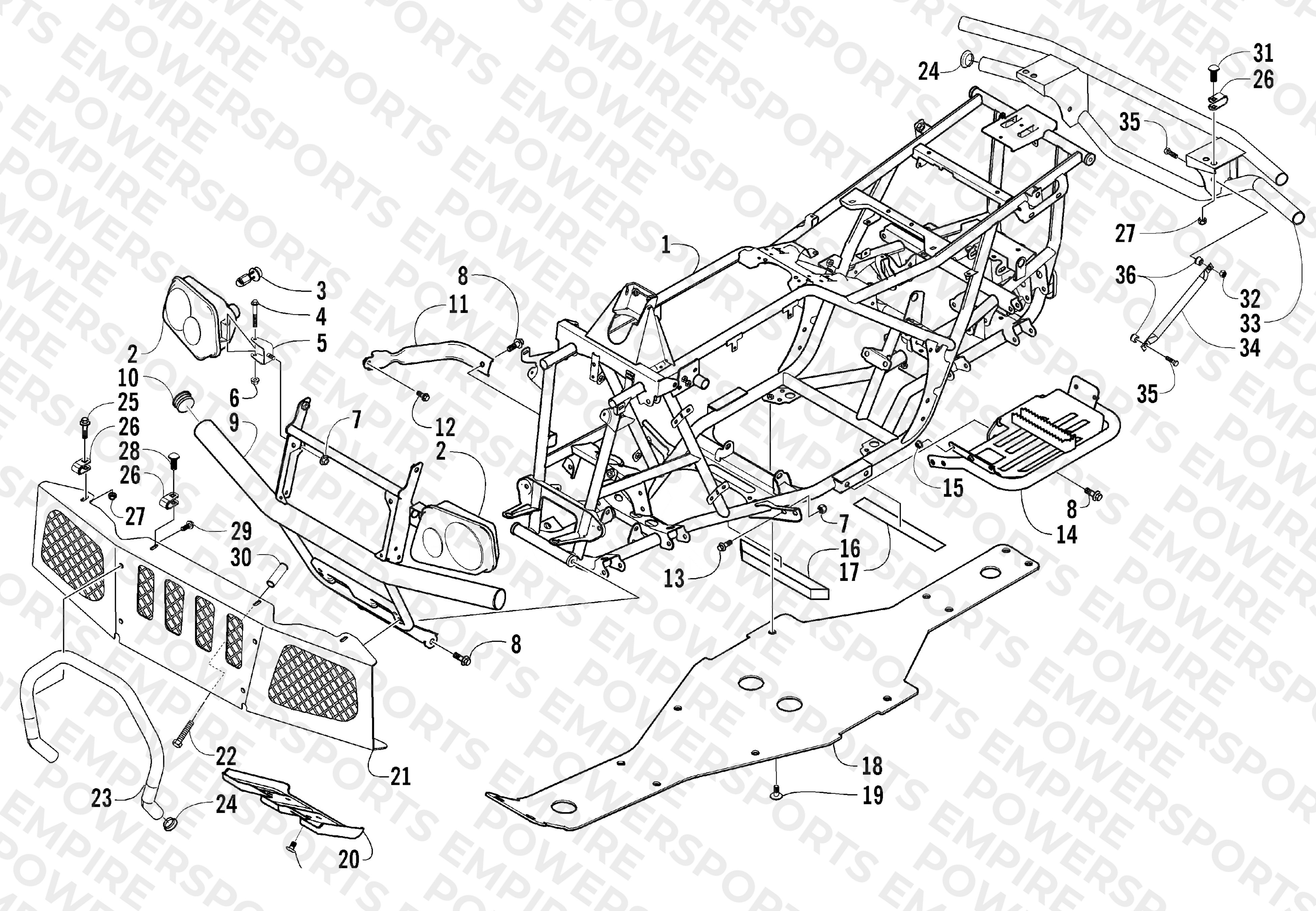 FRAME AND RELATED PARTS