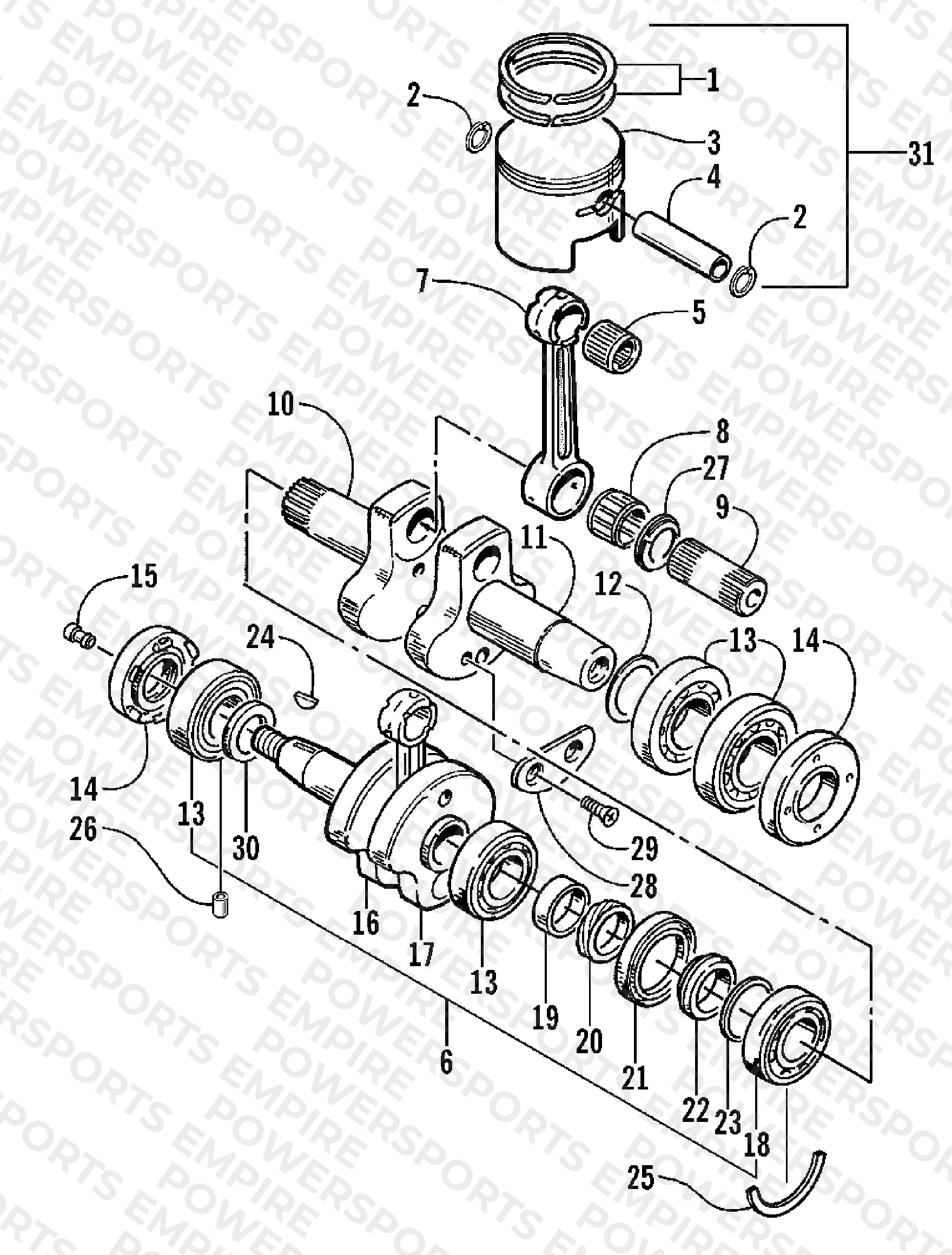 PISTON AND CRANKSHAFT