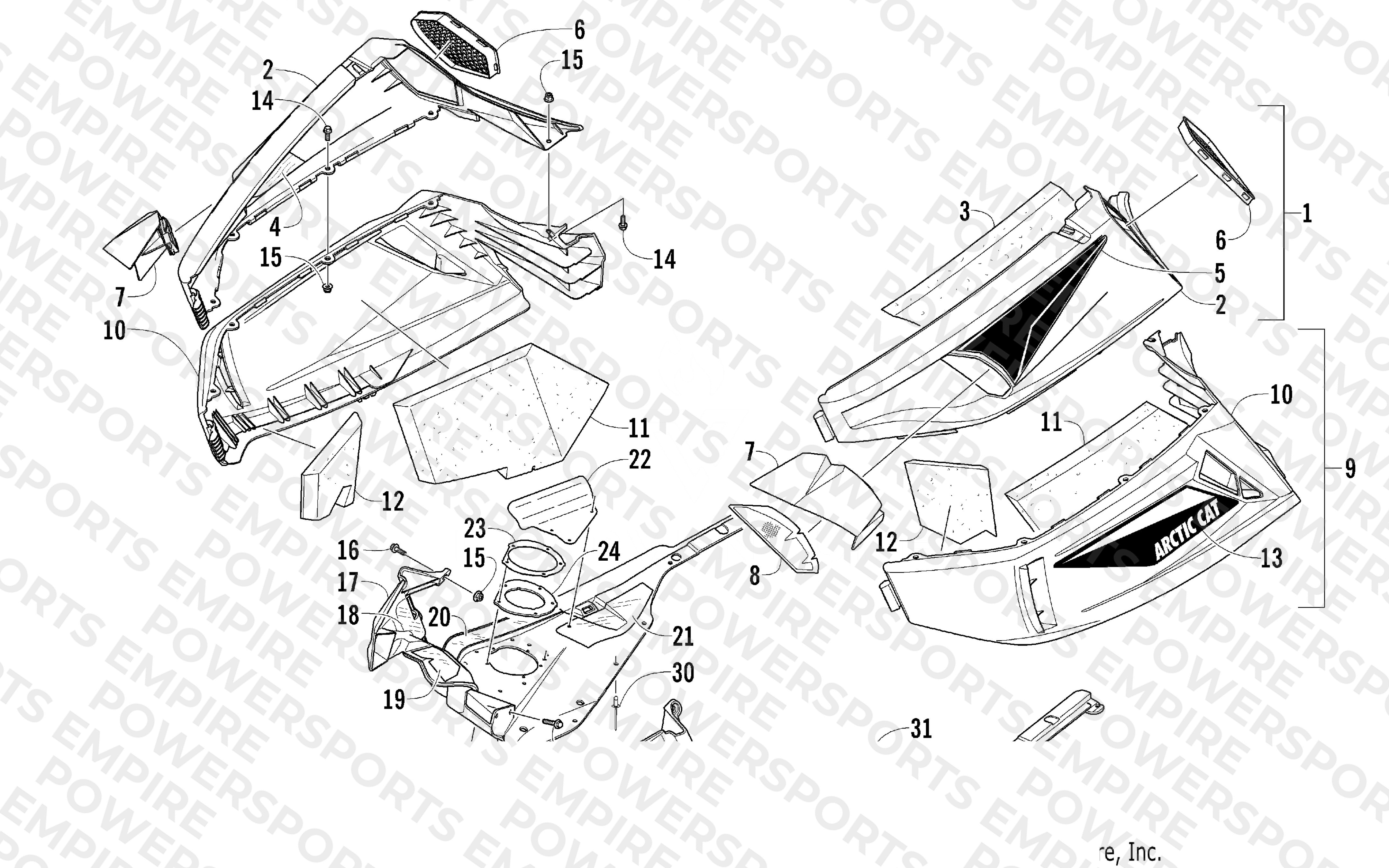SKID PLATE AND SIDE PANEL ASSEMBLY
