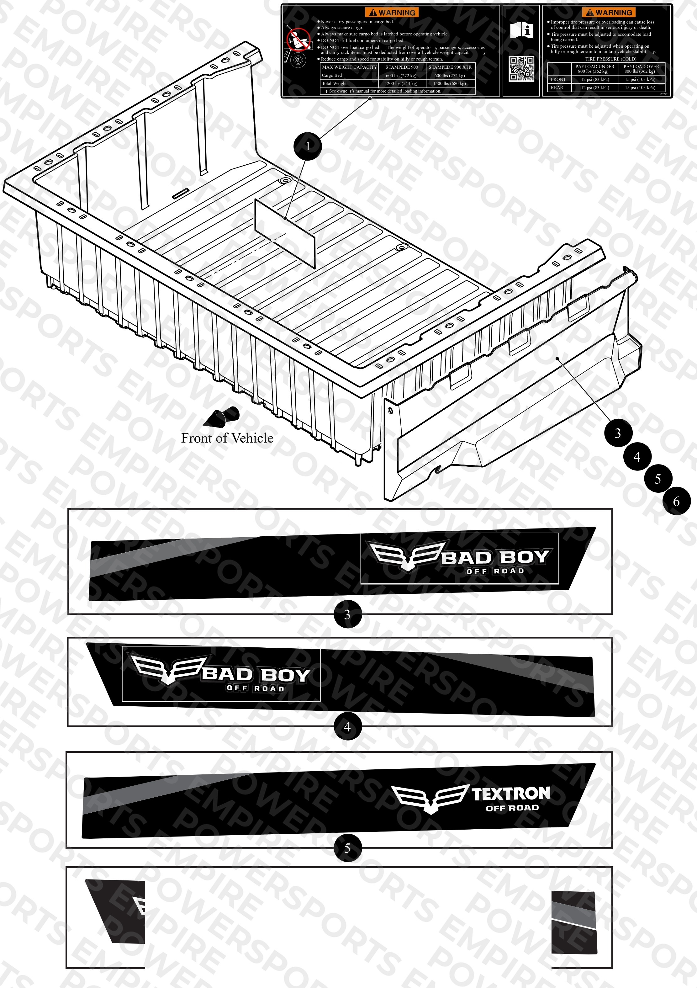 BED CAPACITY LABEL