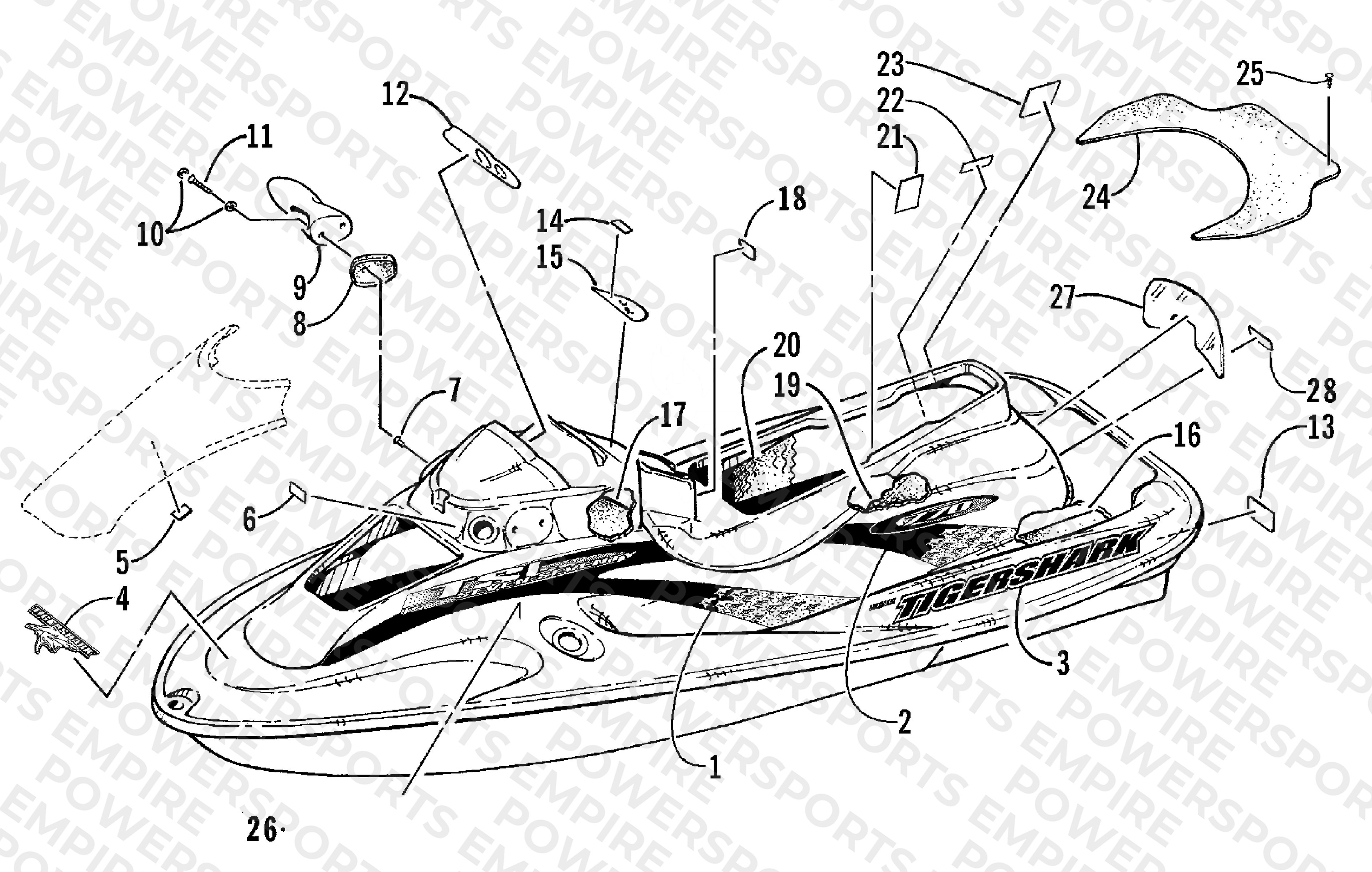 DECAL AND FOOTPAD ASSEMBLY