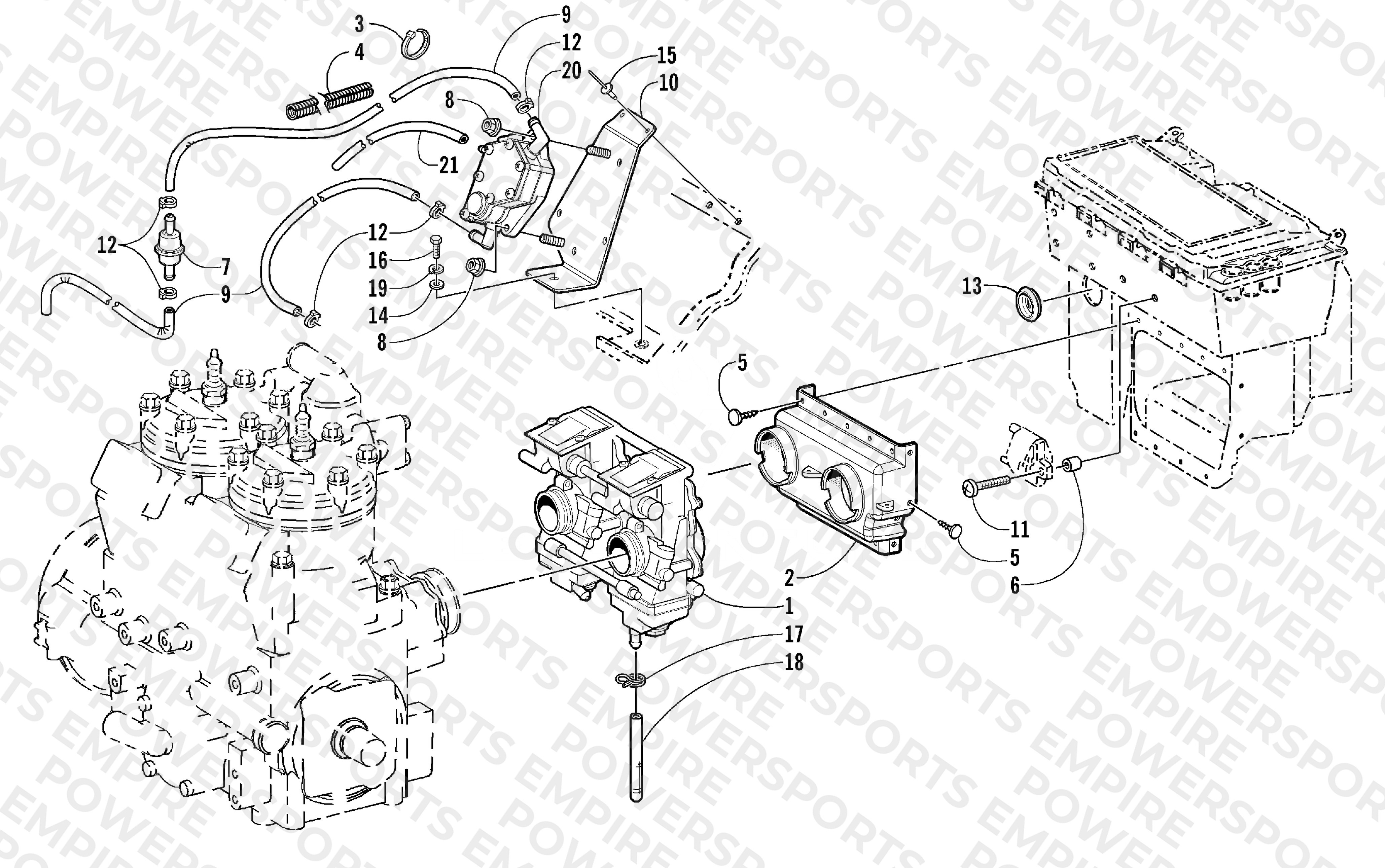 CARBURETOR AND FUEL PUMP ASSEMBLY