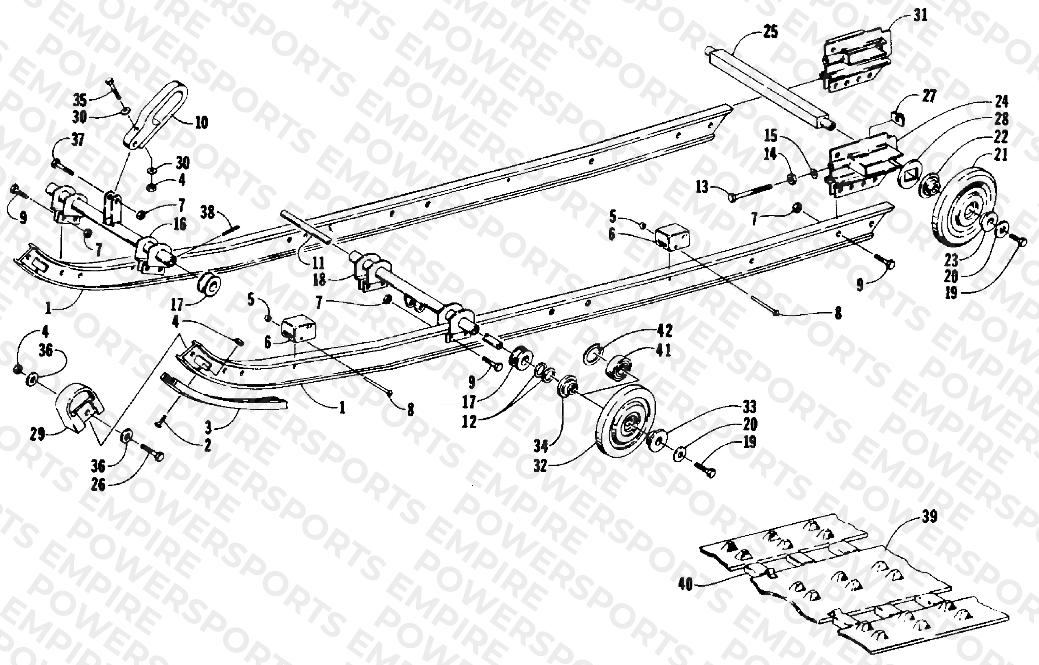 SLIDE RAIL AND TRACK ASSEMBLY