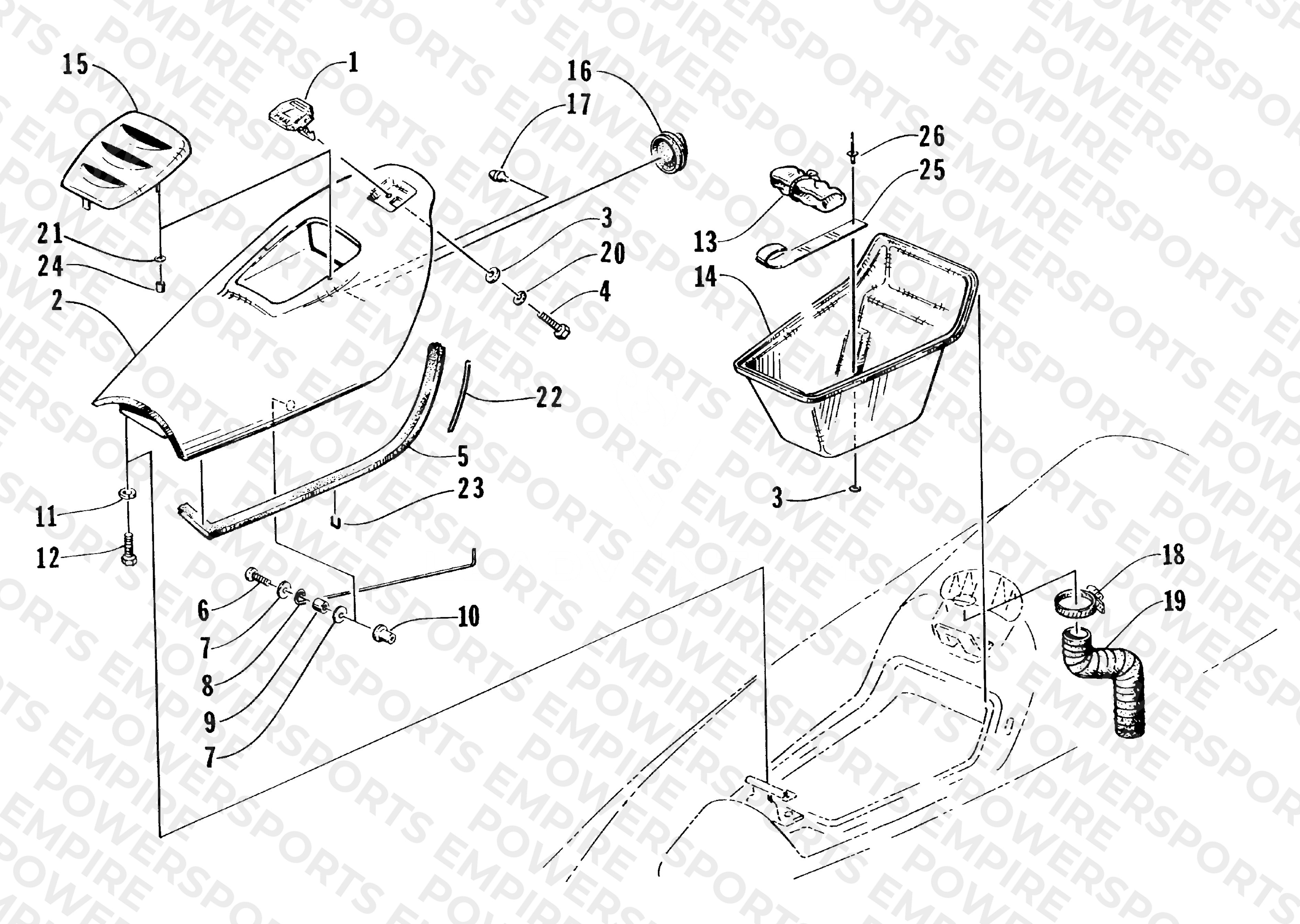 HATCH COVER AND STORAGE TRAY