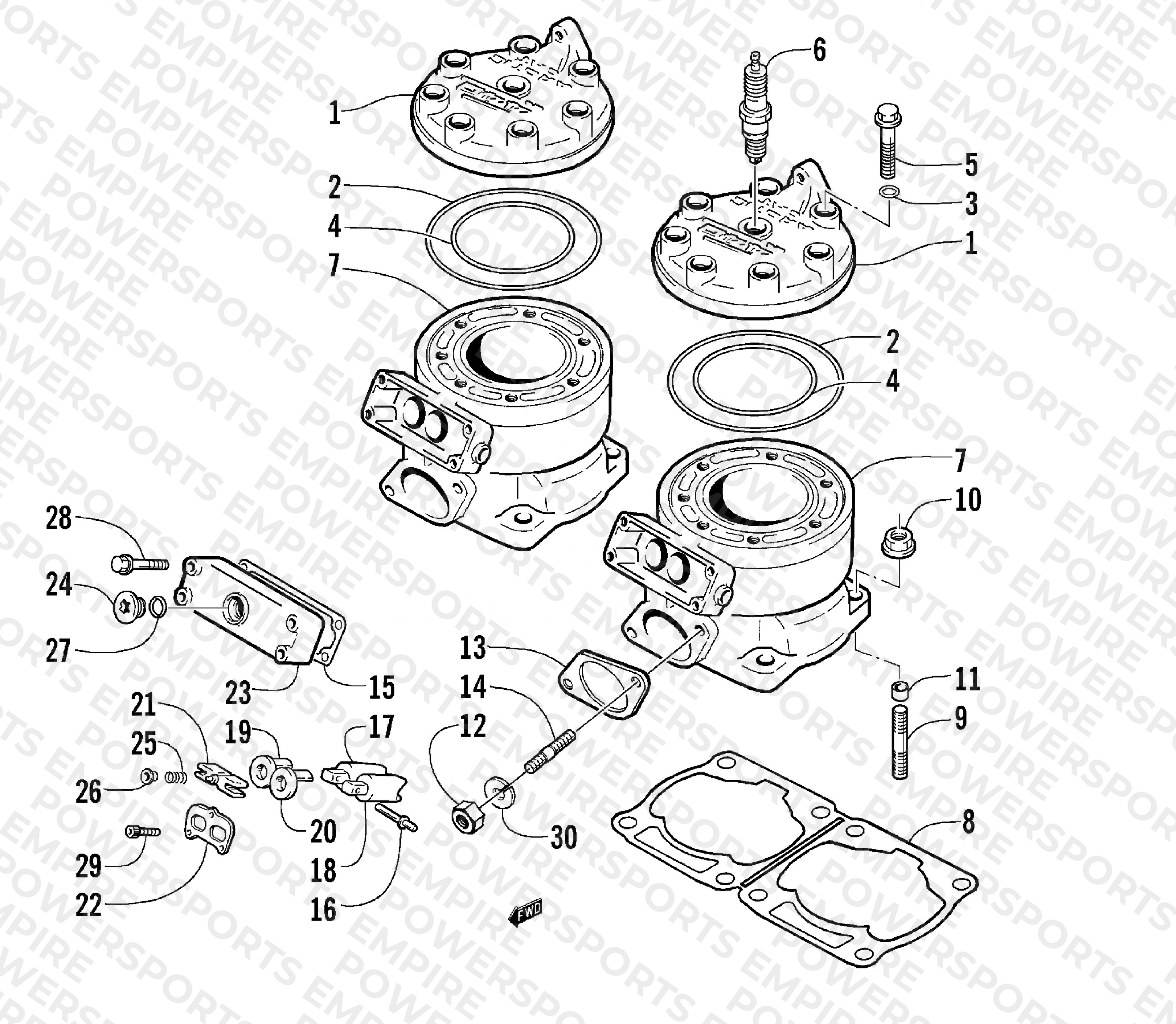 CYLINDER AND HEAD ASSEMBLY