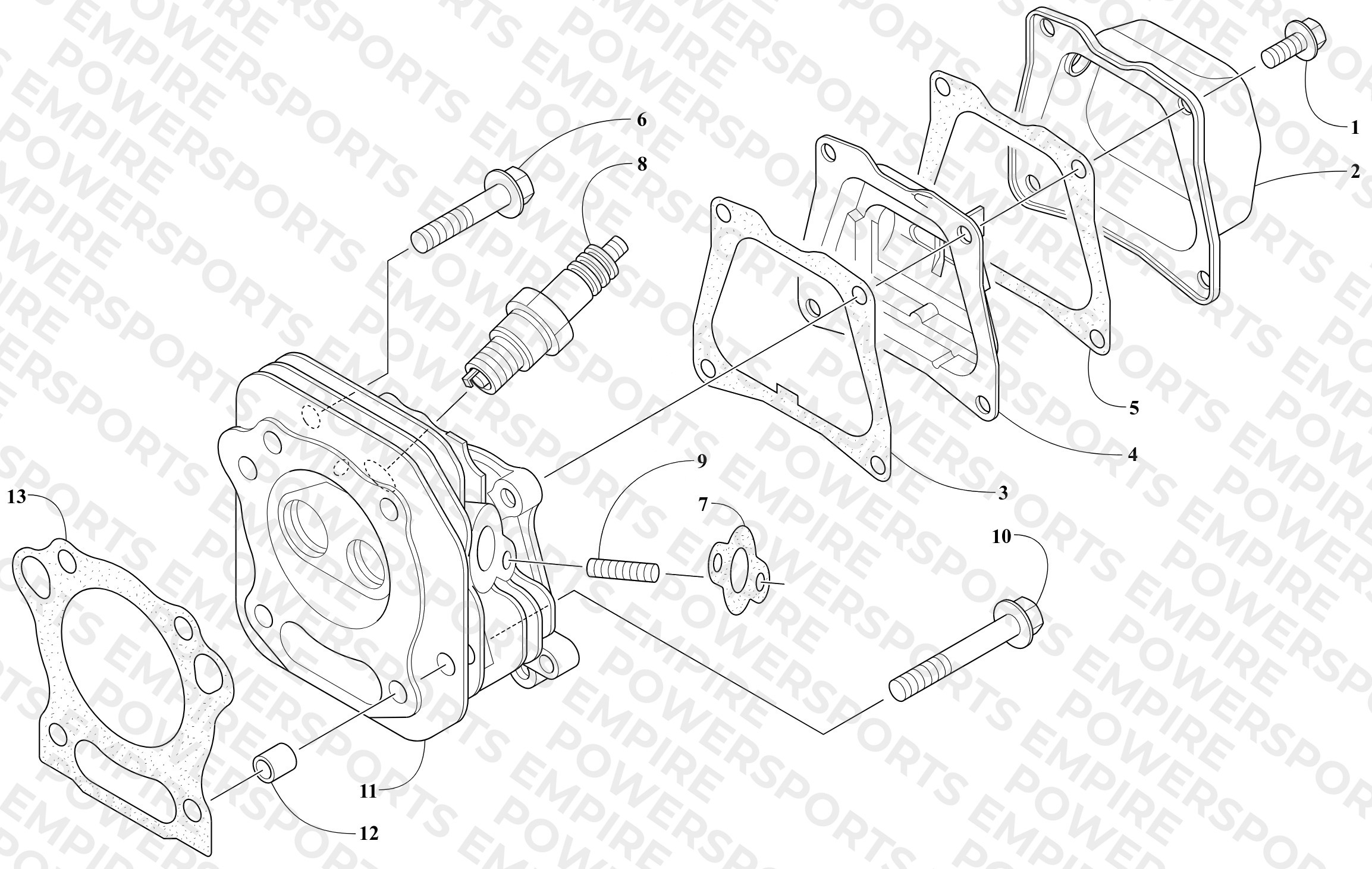 CYLINDER HEAD AND AIR BREATHER ASSEMBLY