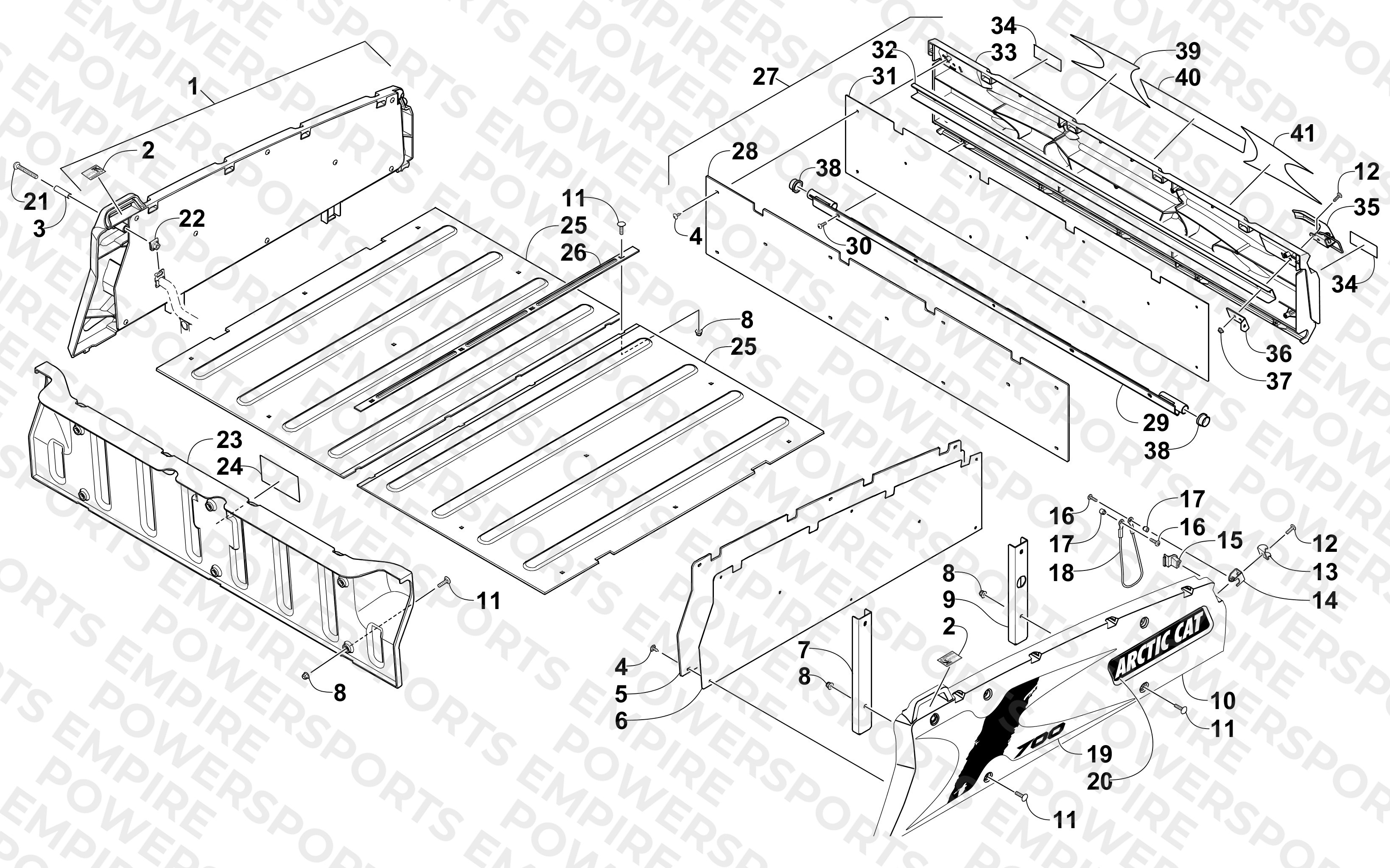 CARGO BOX AND TAILGATE ASSEMBLY