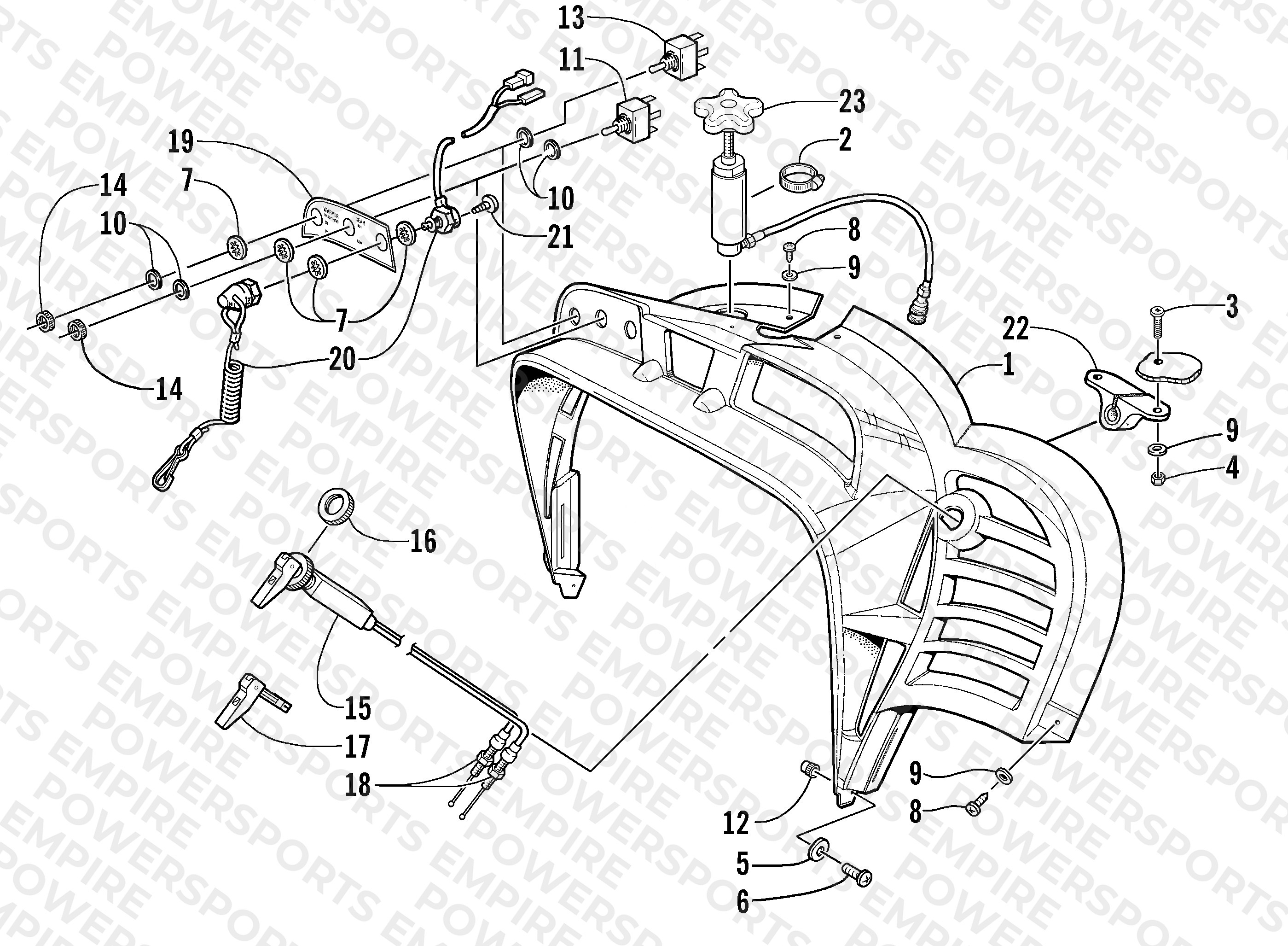 CONSOLE AND SWITCH ASSEMBLY (Cross Country)