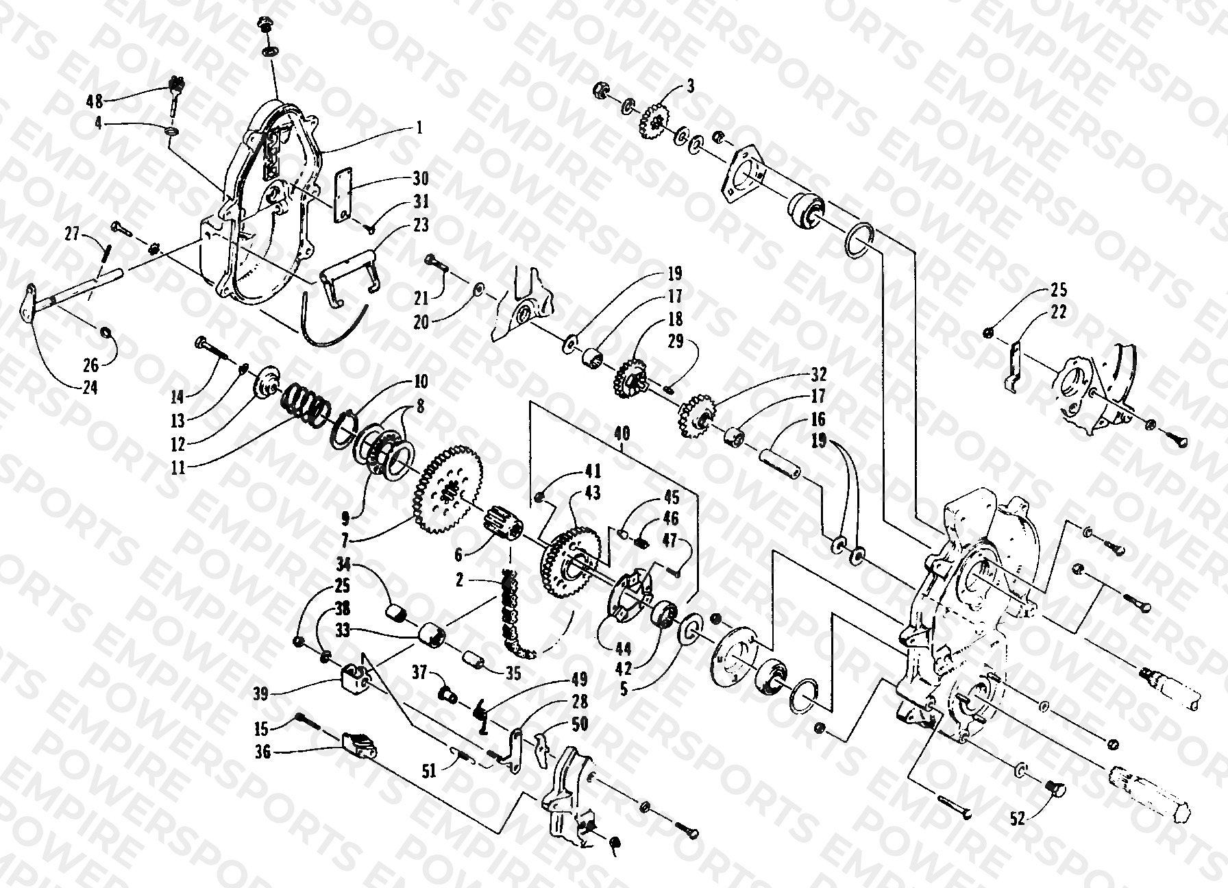 DRIVE/REVERSE DROPCASE ASSEMBLY