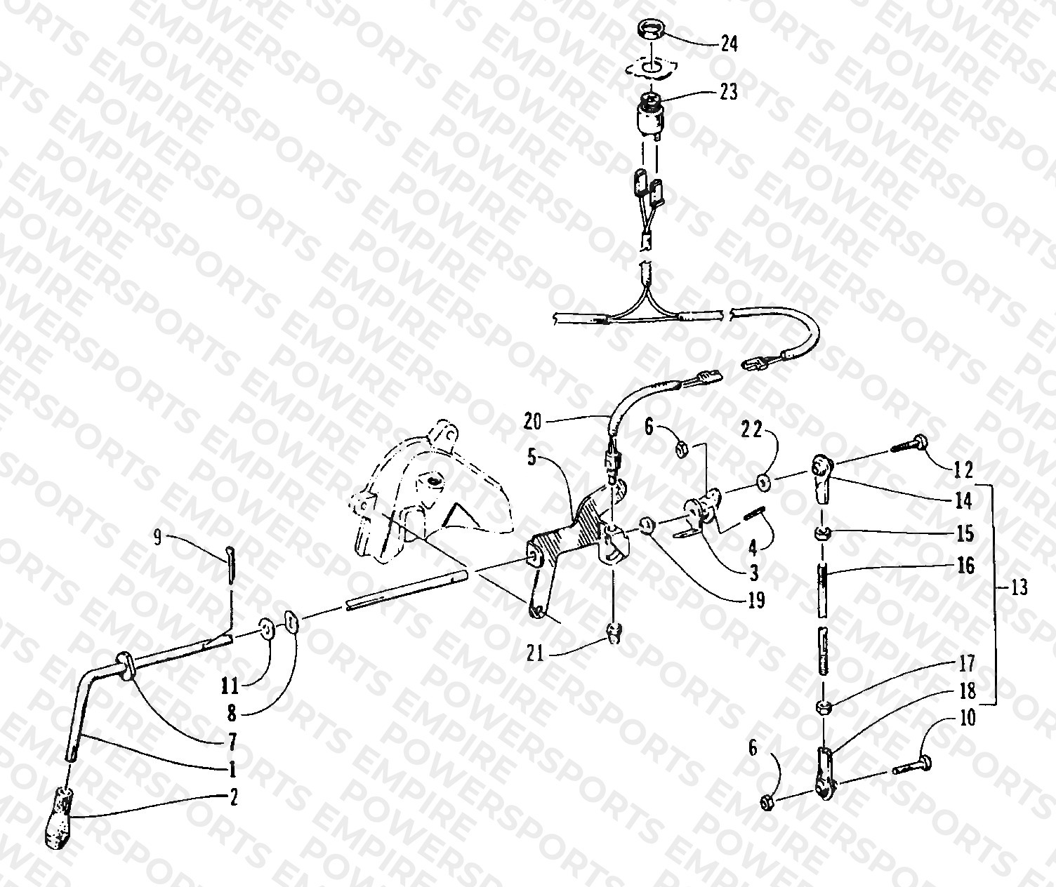 REVERSE SHIFT LEVER ASSEMBLY