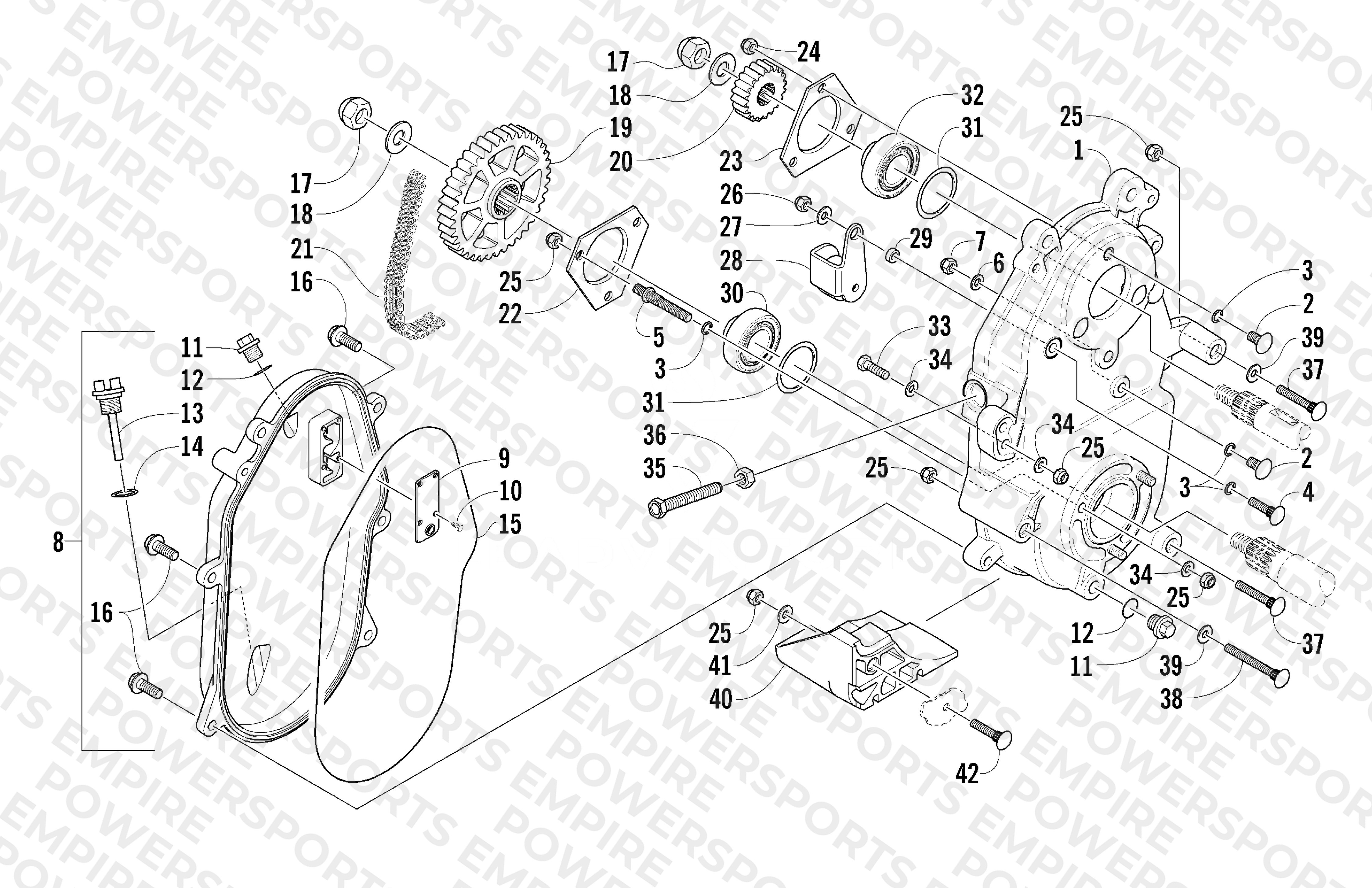 DRIVE/DROPCASE ASSEMBLY