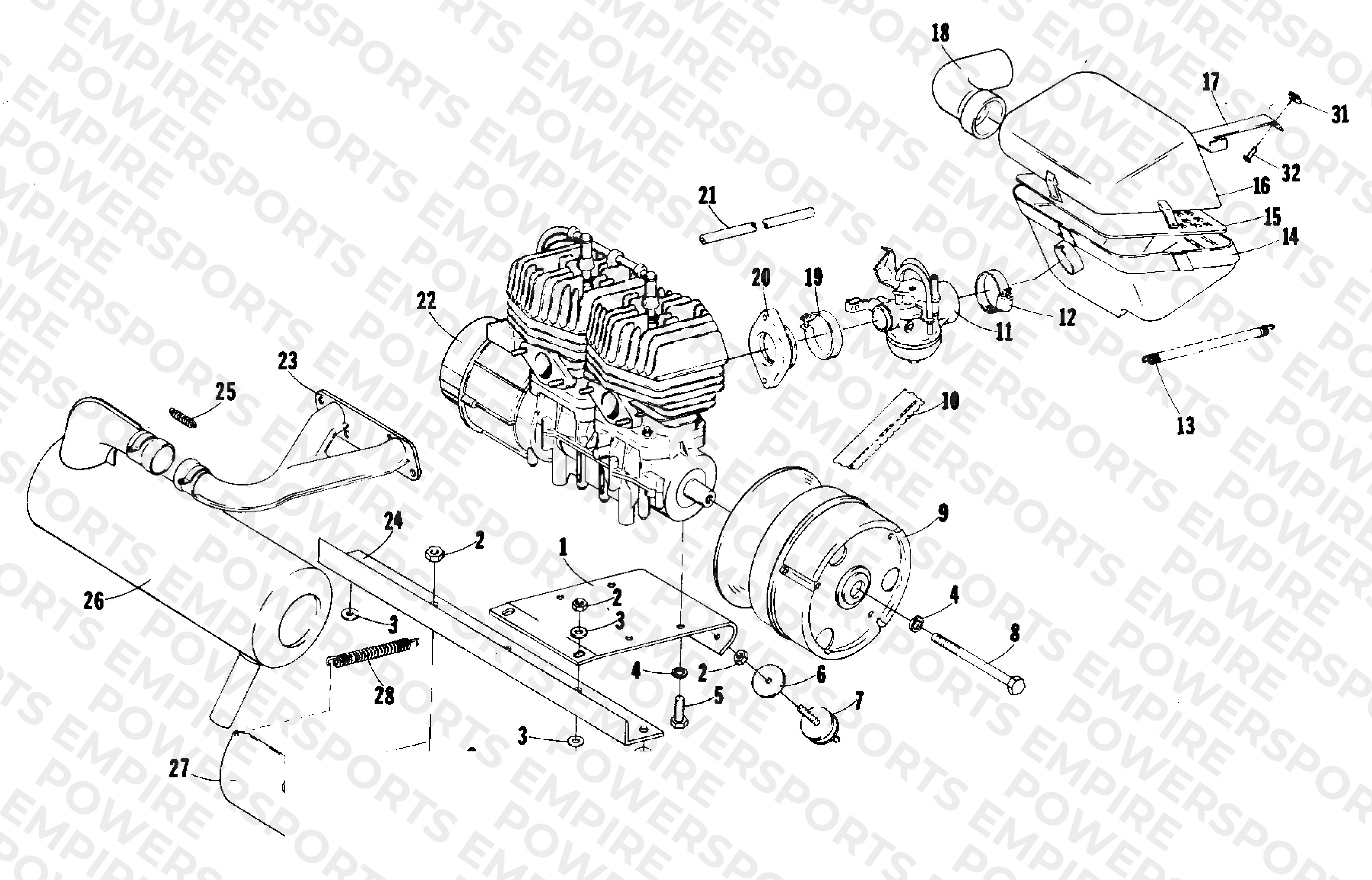 ENGINE AND RELATED PARTS