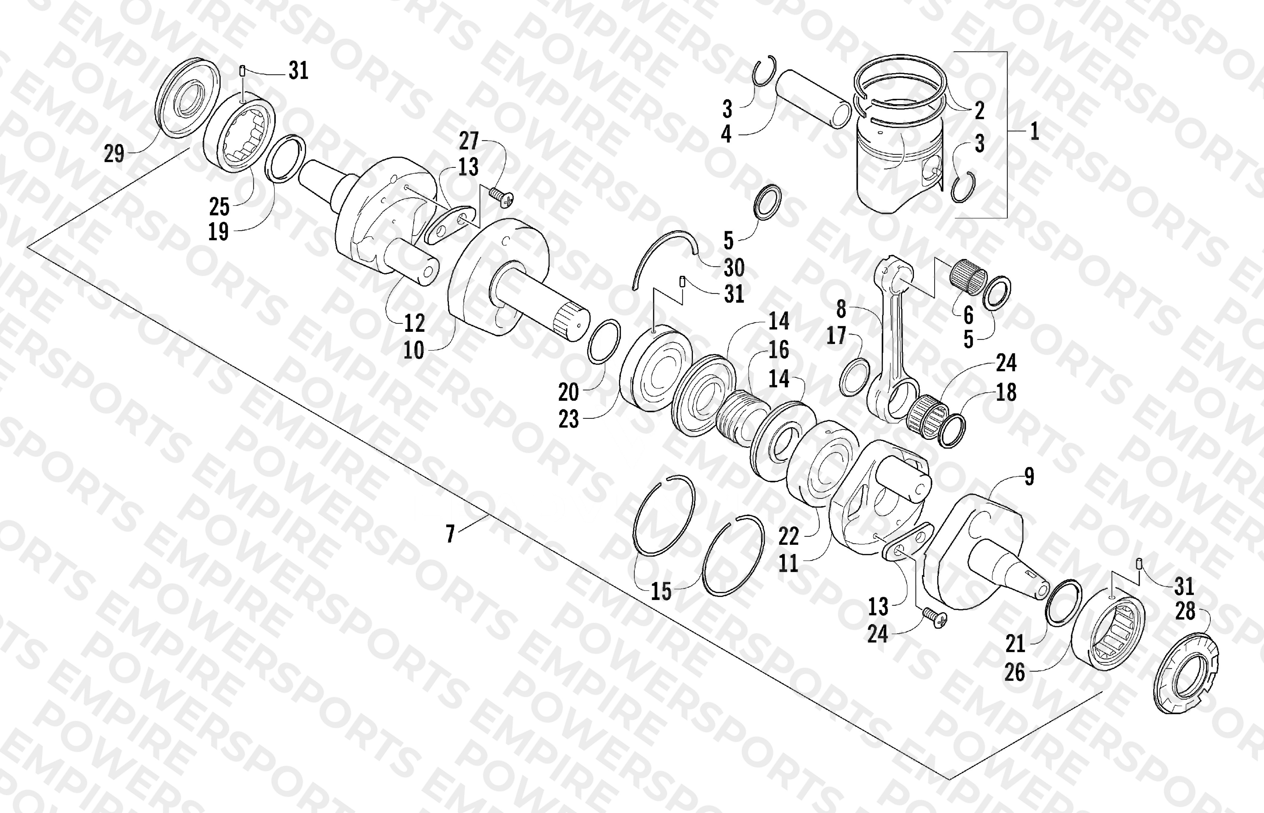 PISTON AND CRANKSHAFT