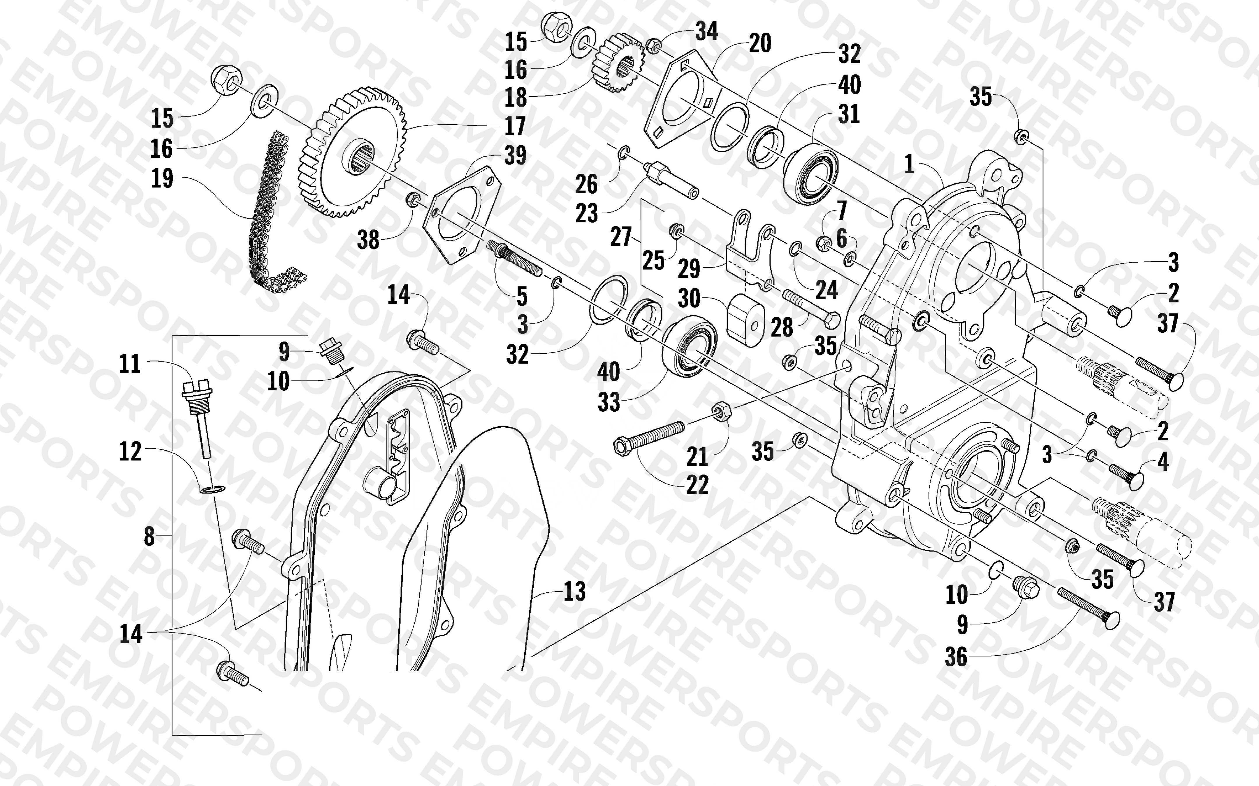 DRIVE/DROPCASE ASSEMBLY
