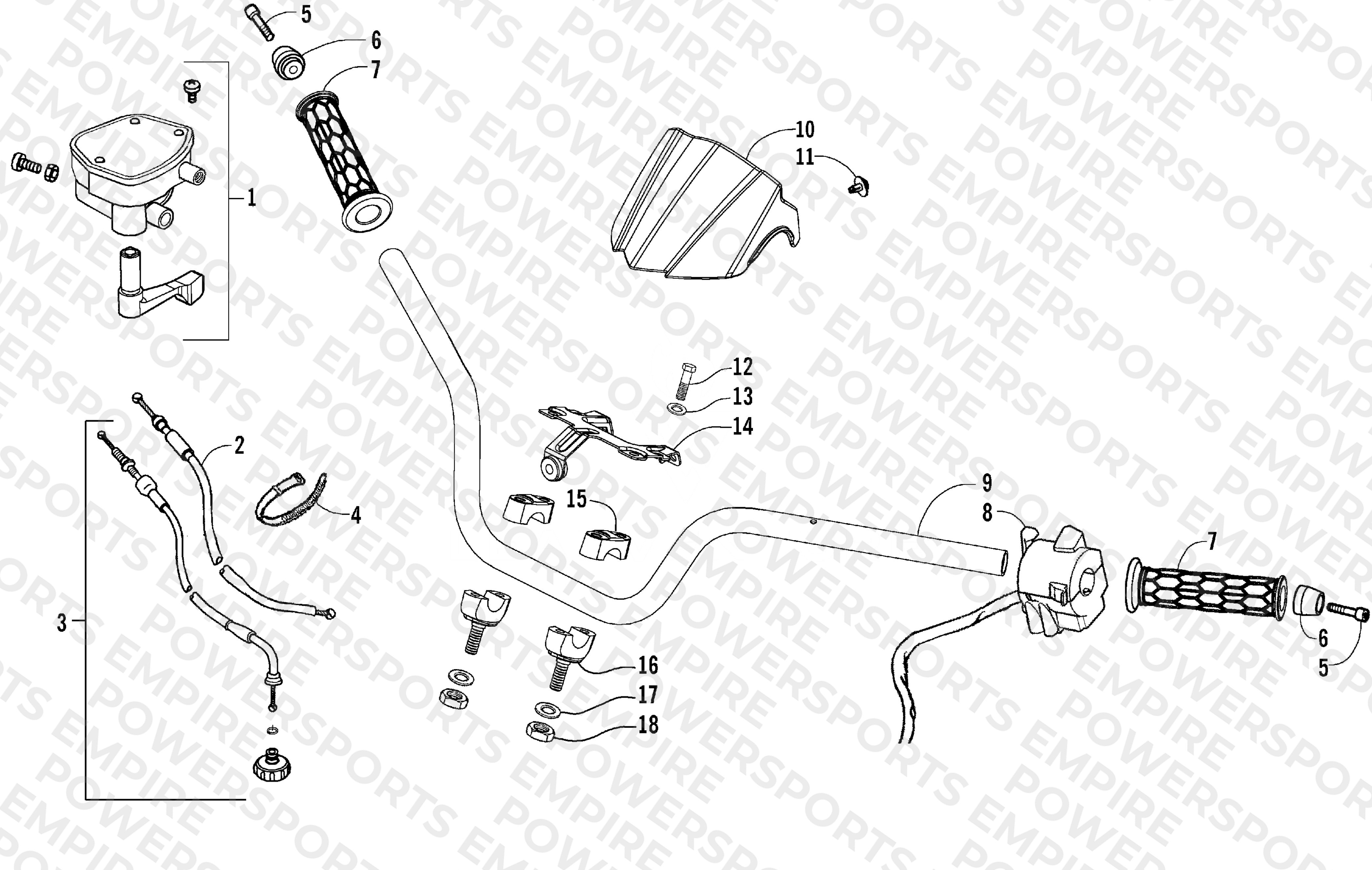 HANDLEBAR AND CONTROLS ASSEMBLY