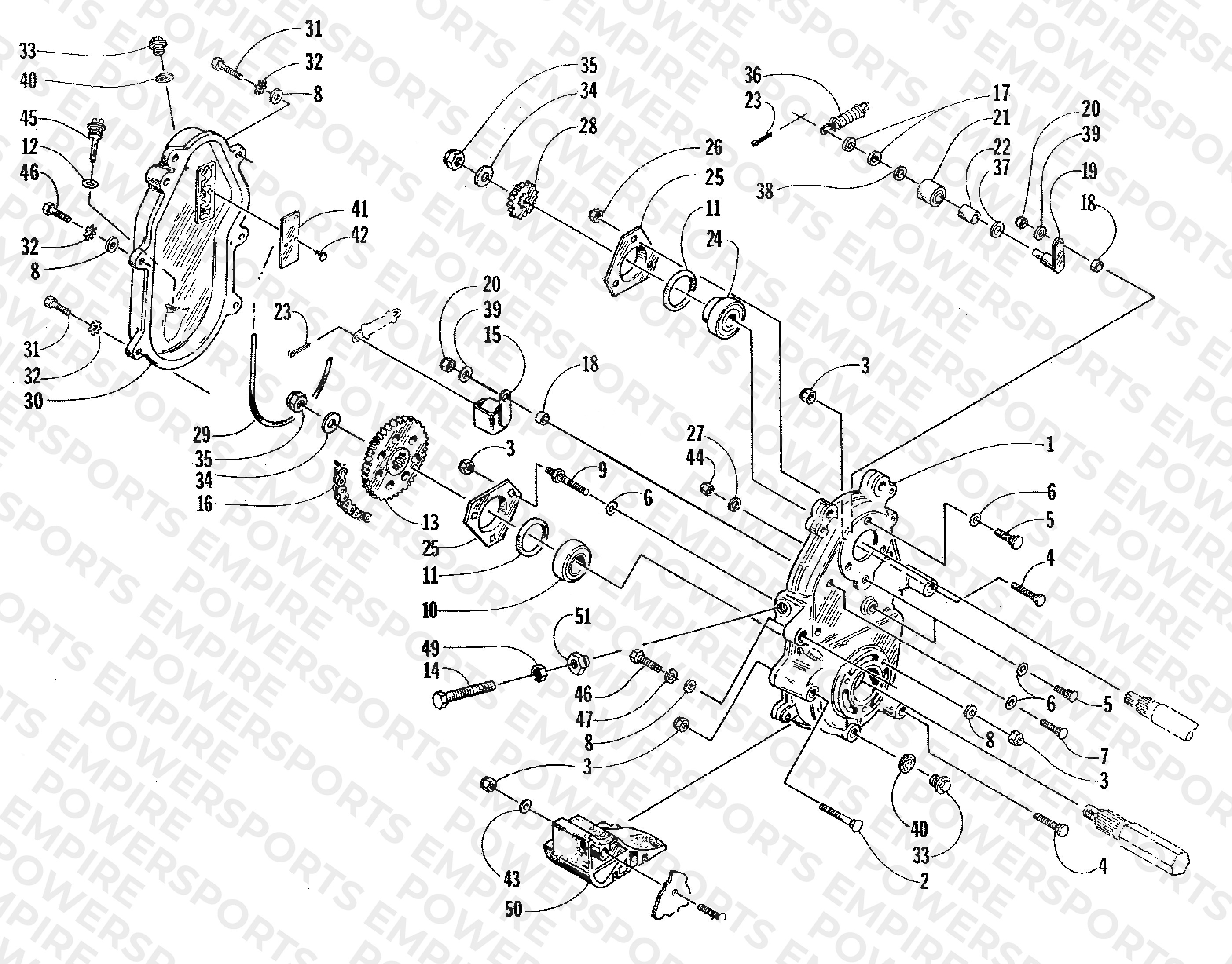 DRIVE/DROPCASE ASSEMBLY