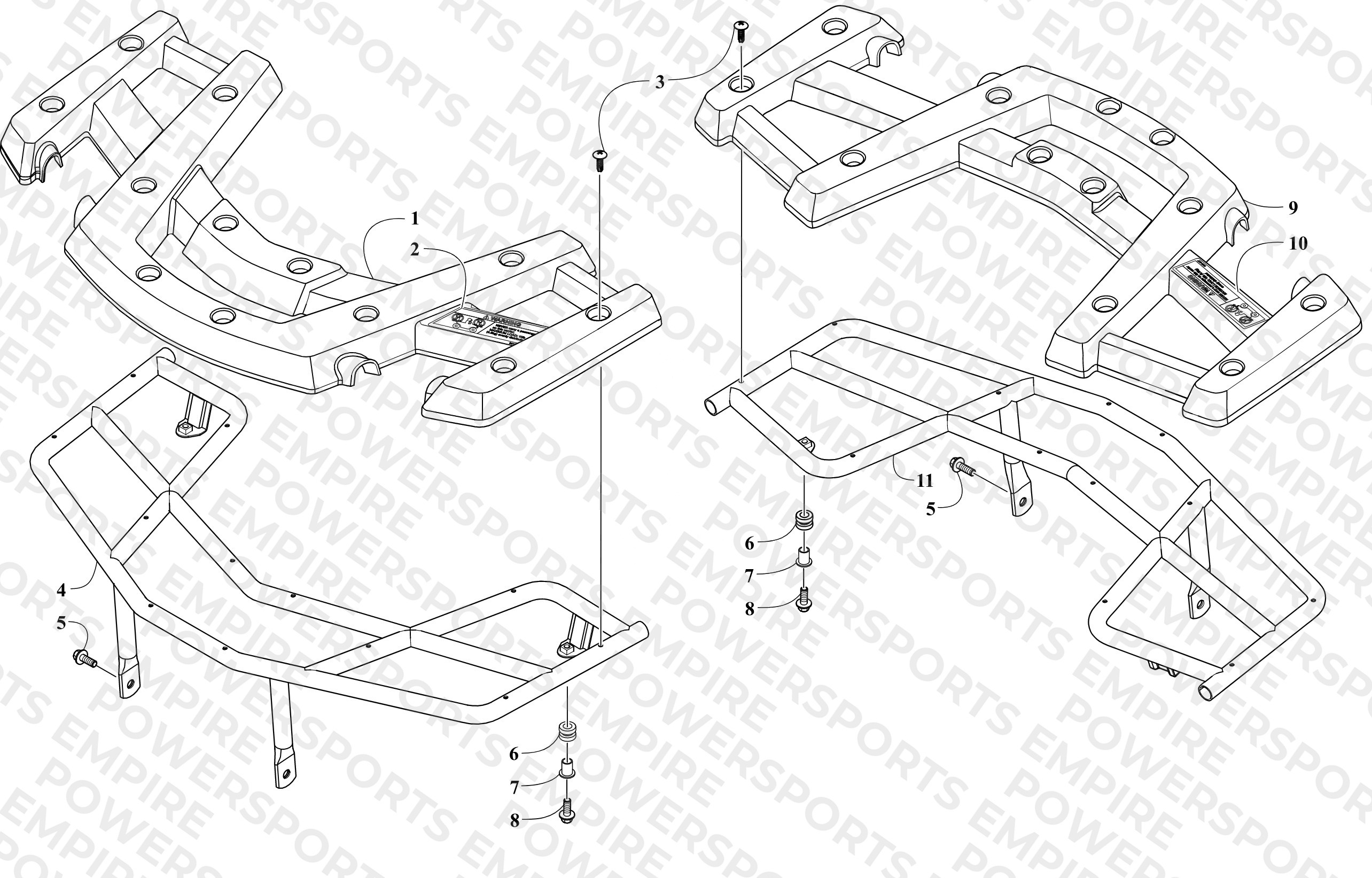 FRONT AND REAR RACK ASSEMBLY