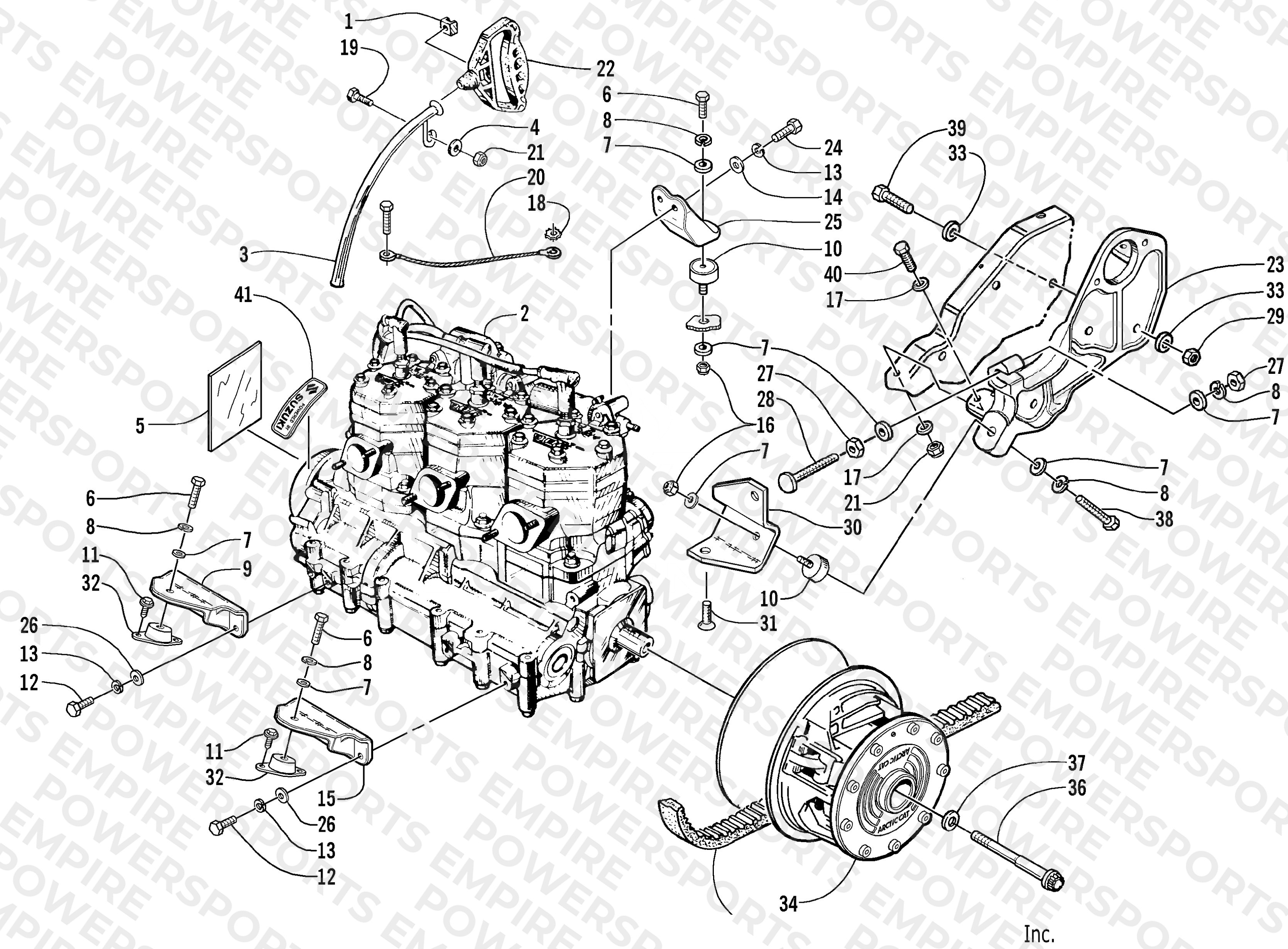 ENGINE AND RELATED PARTS