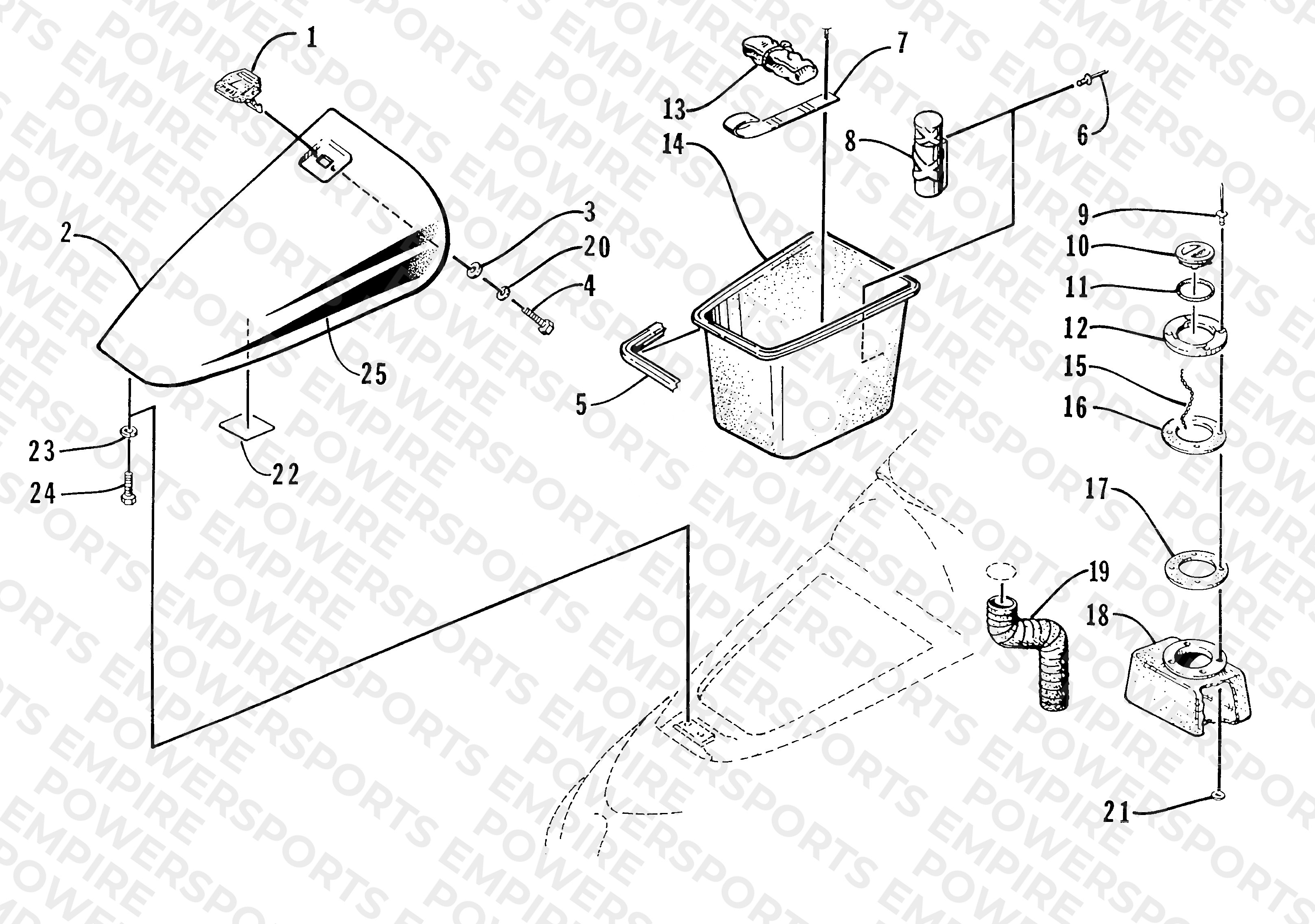HATCH COVER AND STORAGE TRAY