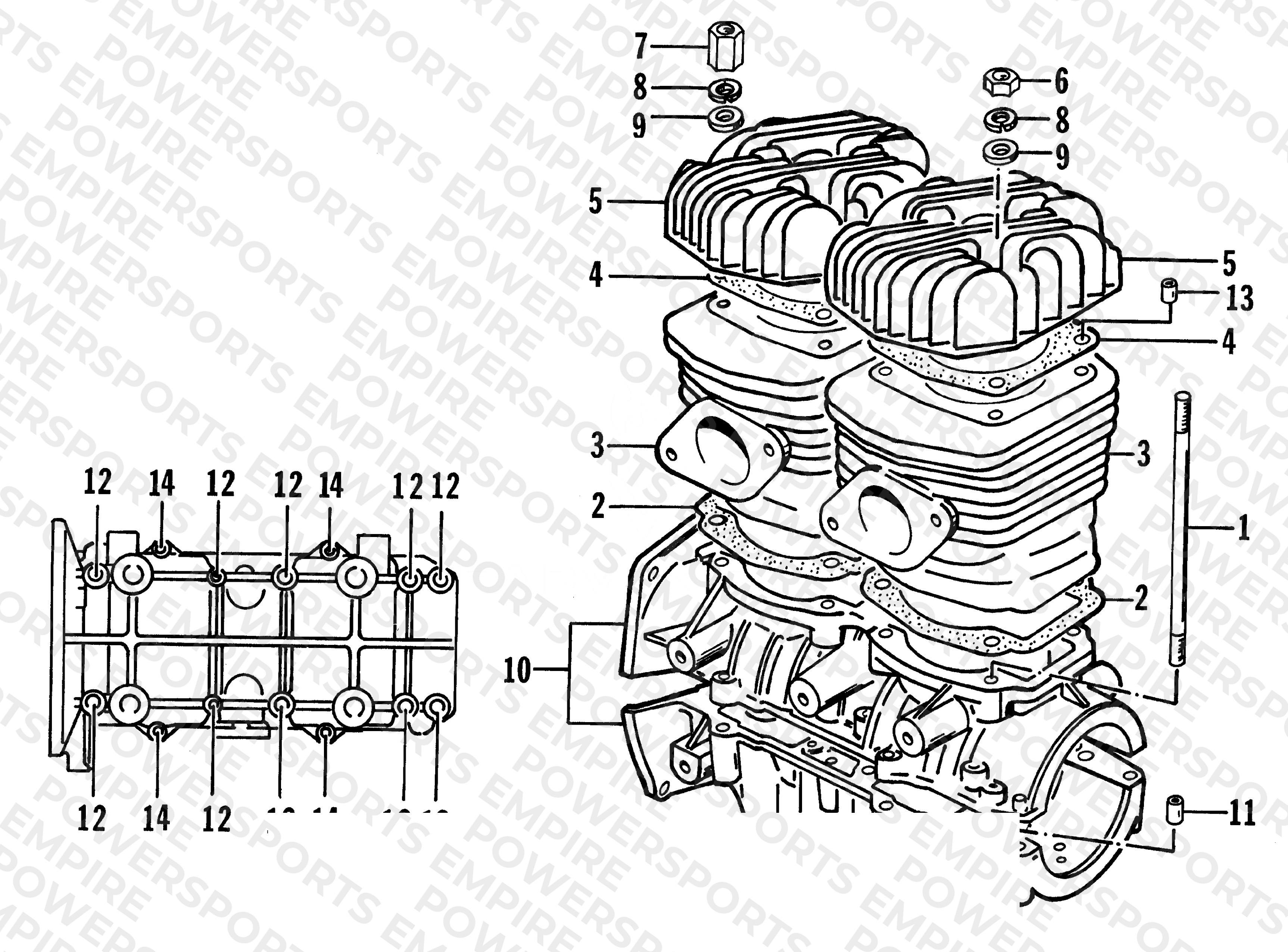 CRANKCASE AND CYLINDER