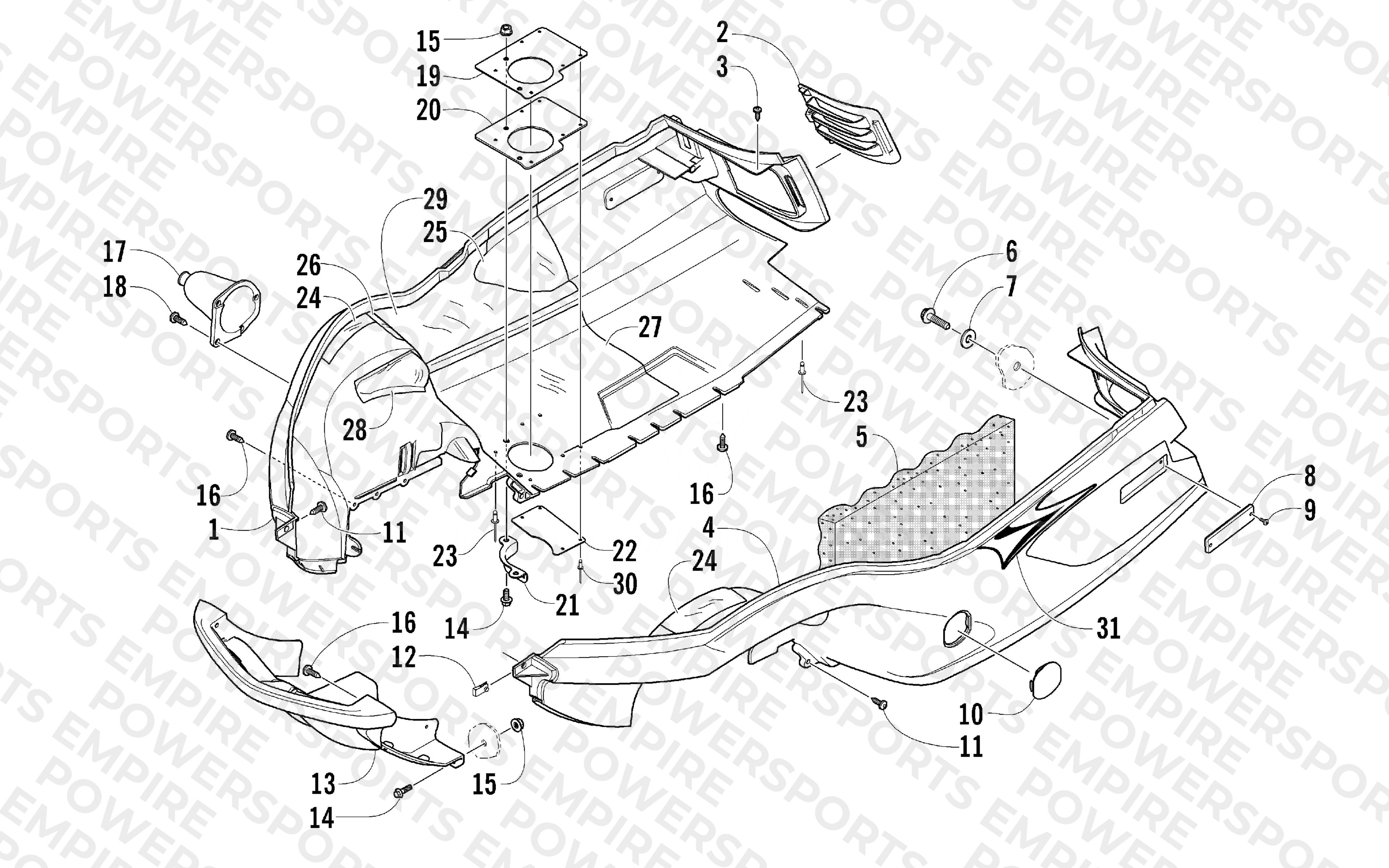 BELLY PAN AND FRONT BUMPER ASSEMBLY