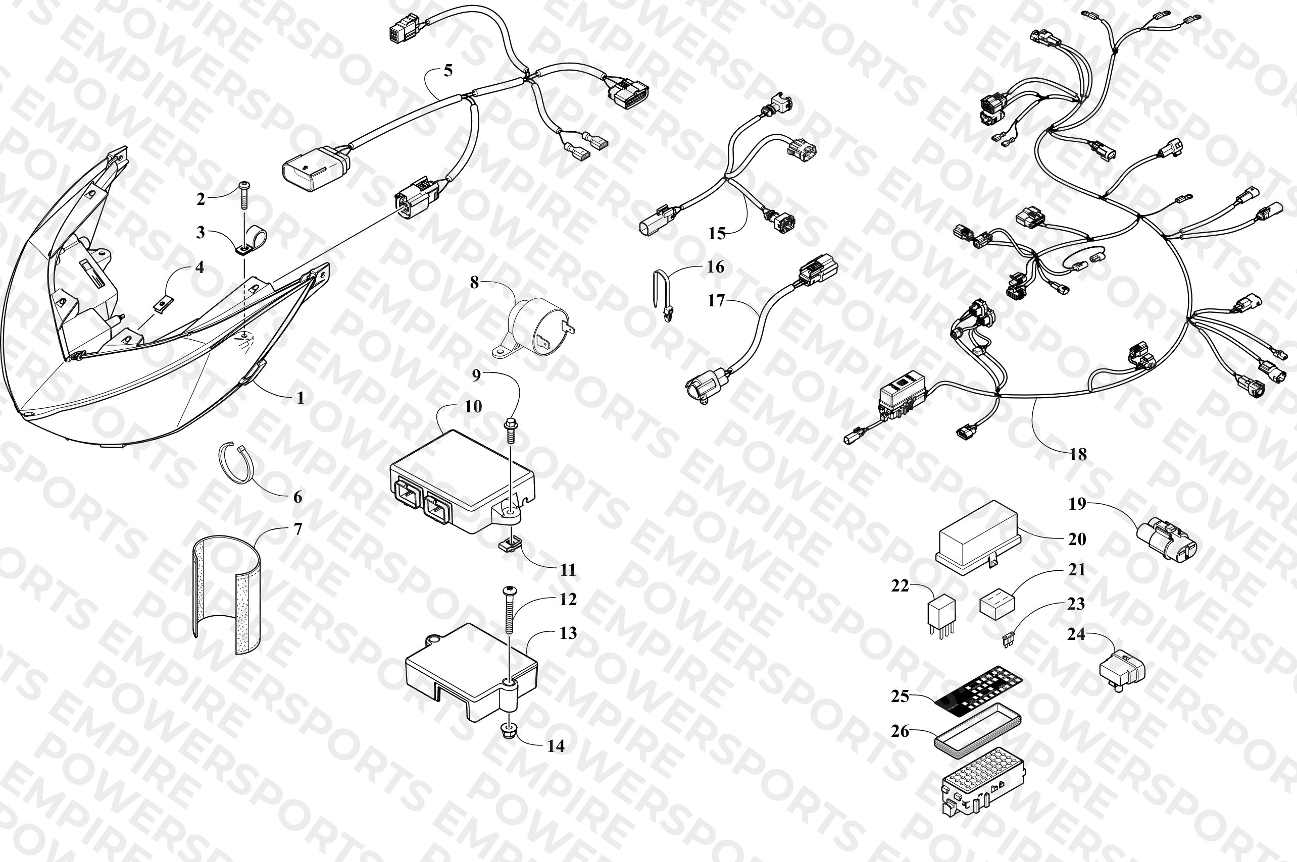 HEADLIGHT AND WIRING ASSEMBLIES
