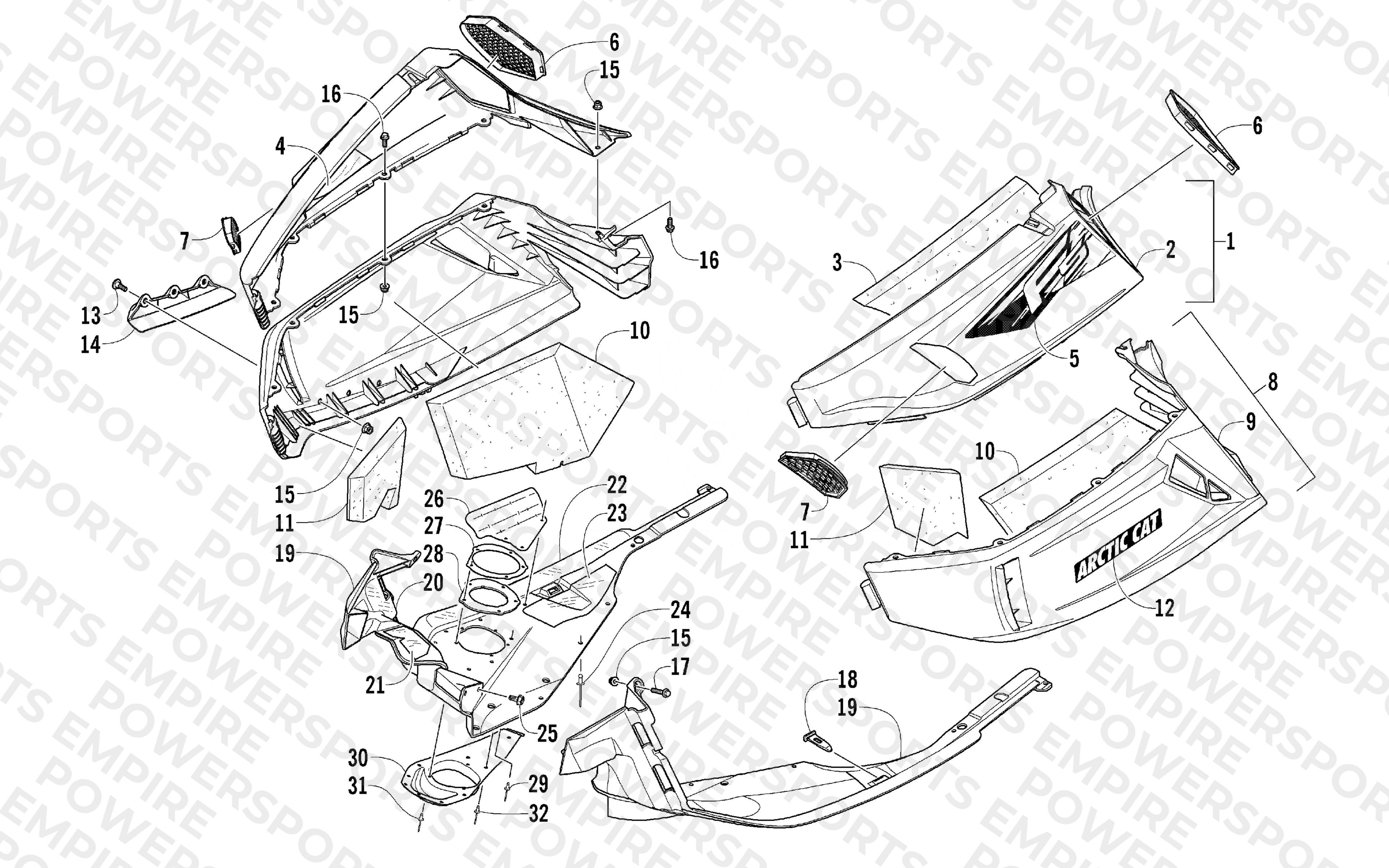 SKID PLATE AND SIDE PANEL ASSEMBLY