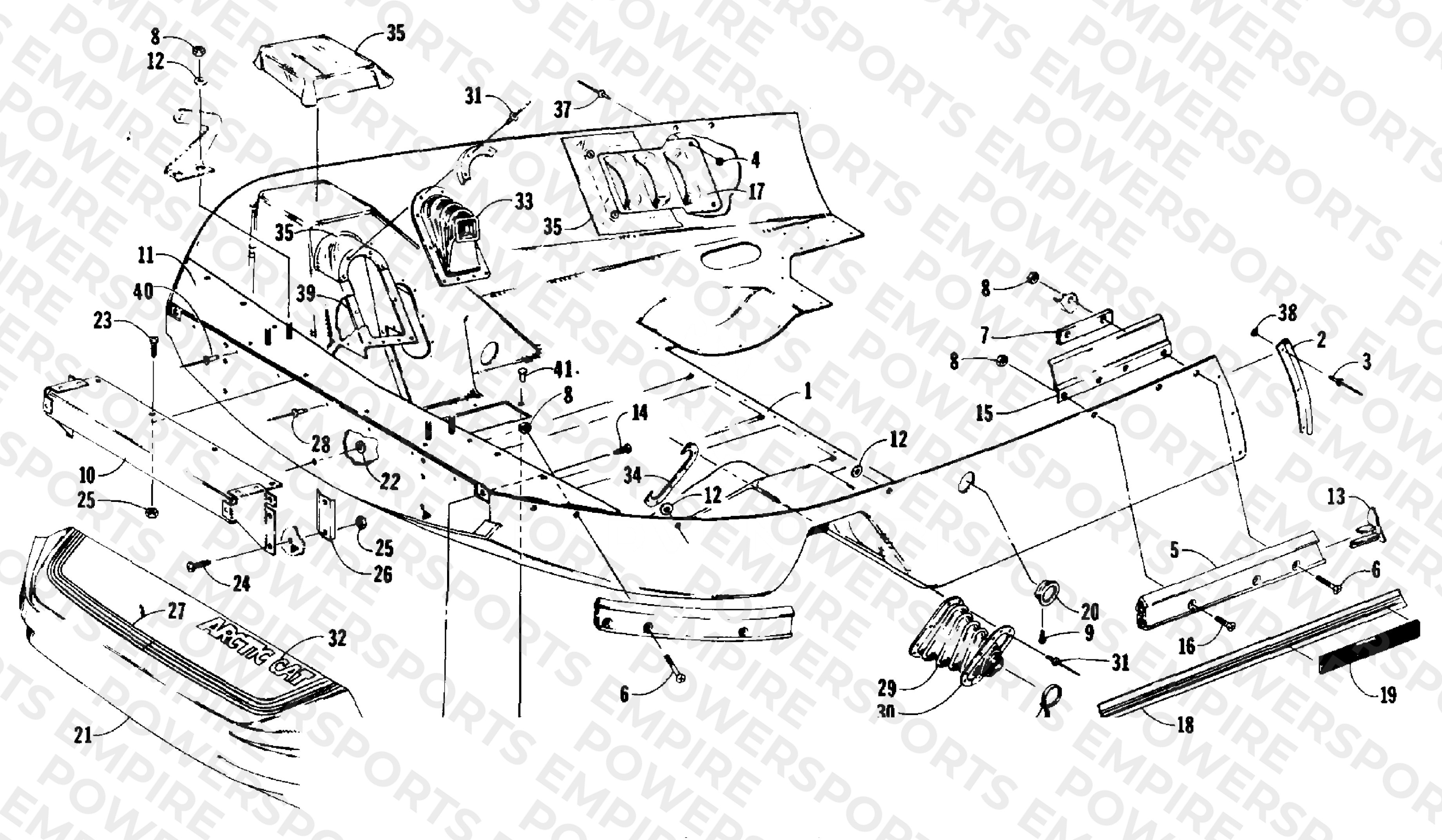 BELLY PAN AND NOSE CONE ASSEMBLIES