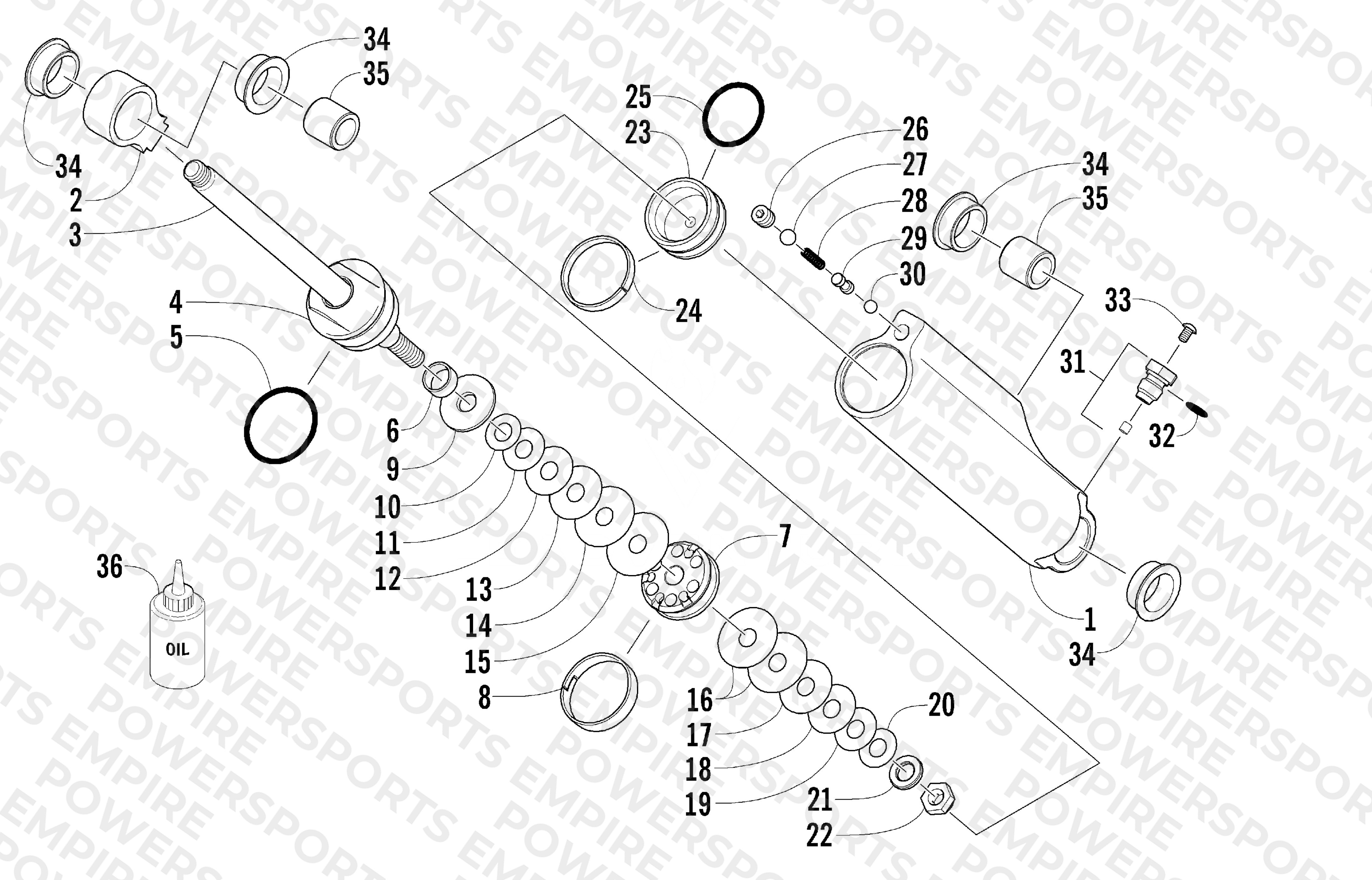REAR SUSPENSION REAR ARM SHOCK ABSORBER