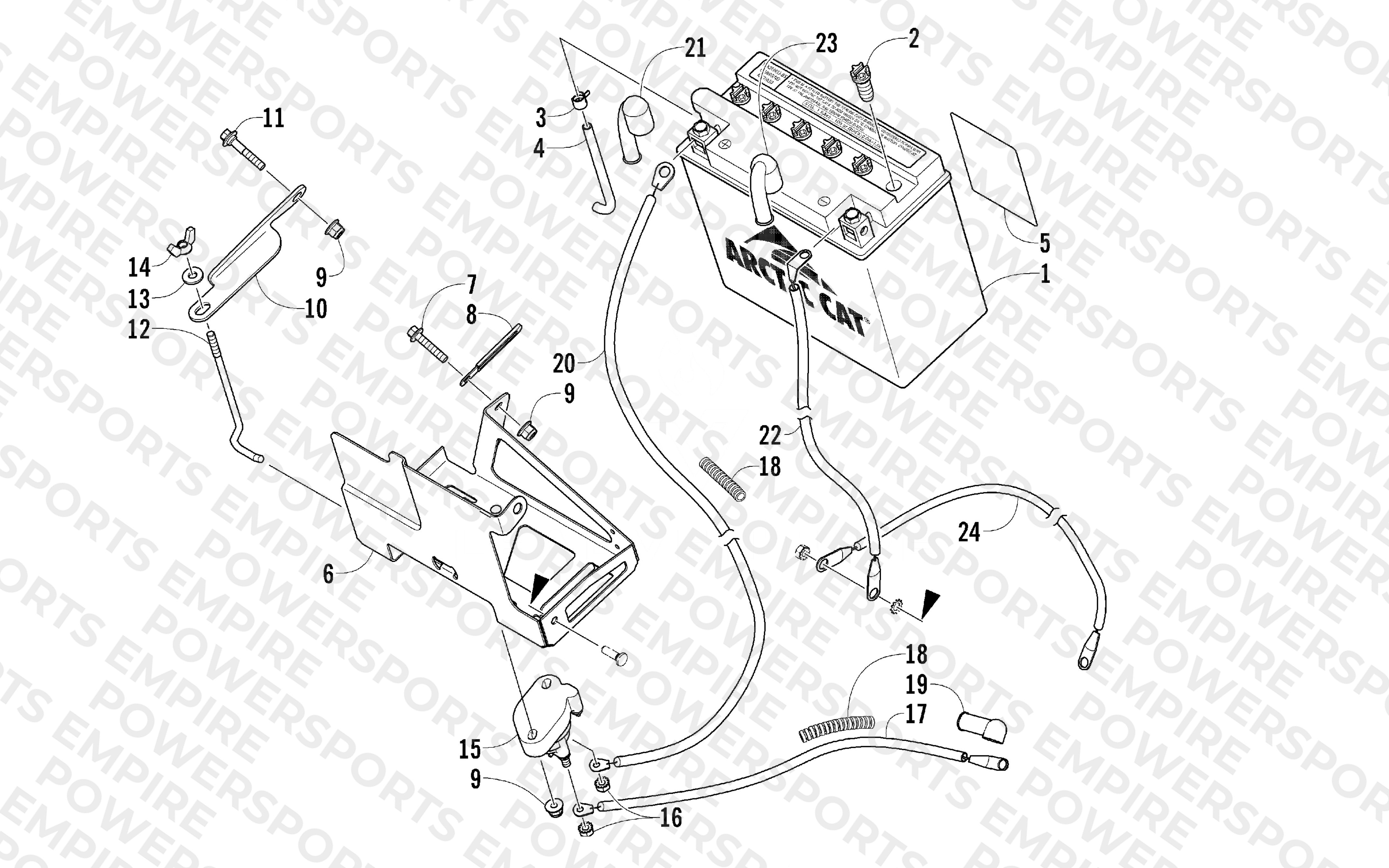 BATTERY AND TRAY ASSEMBLY