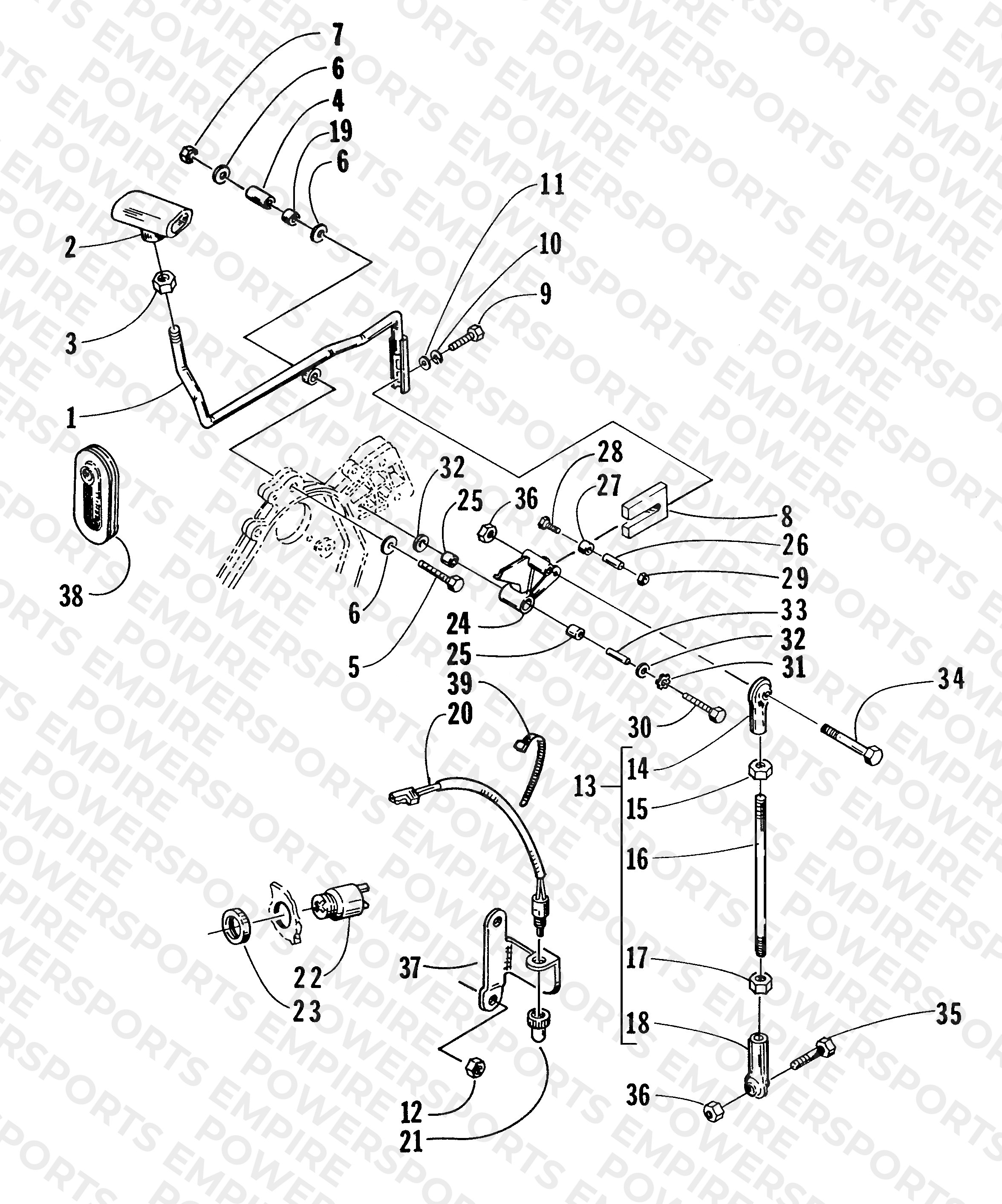 REVERSE SHIFT LEVER ASSEMBLY