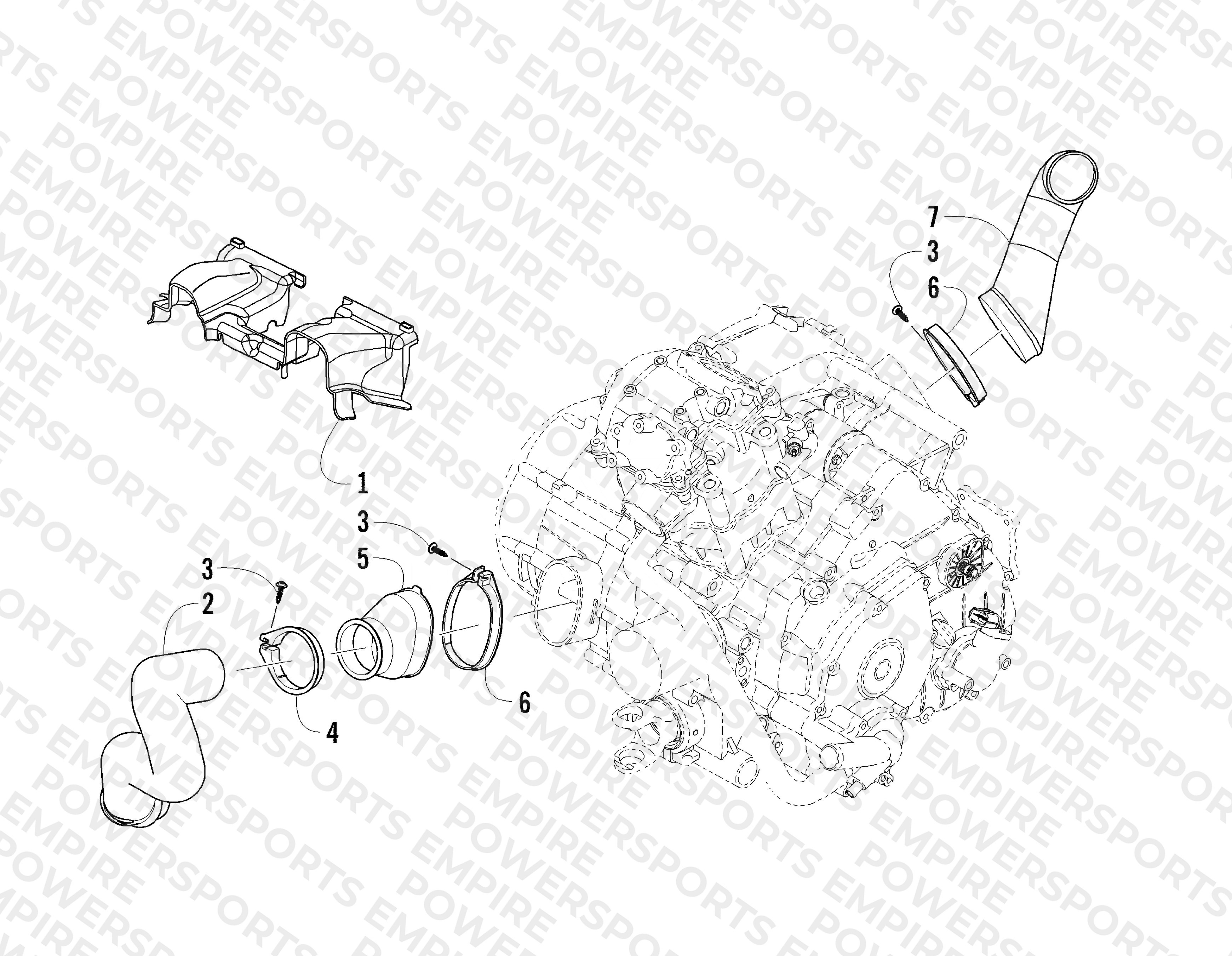 CASE/BELT COOLING ASSEMBLY