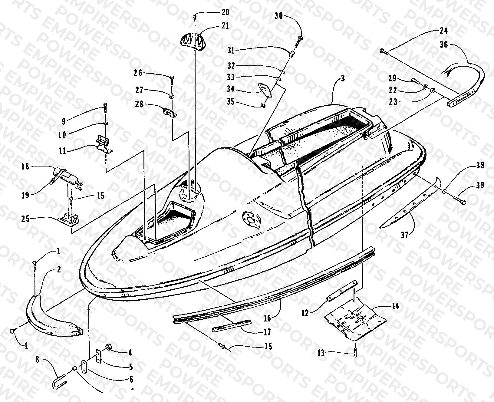 HULL AND RELATED PARTS ASSEMBLY