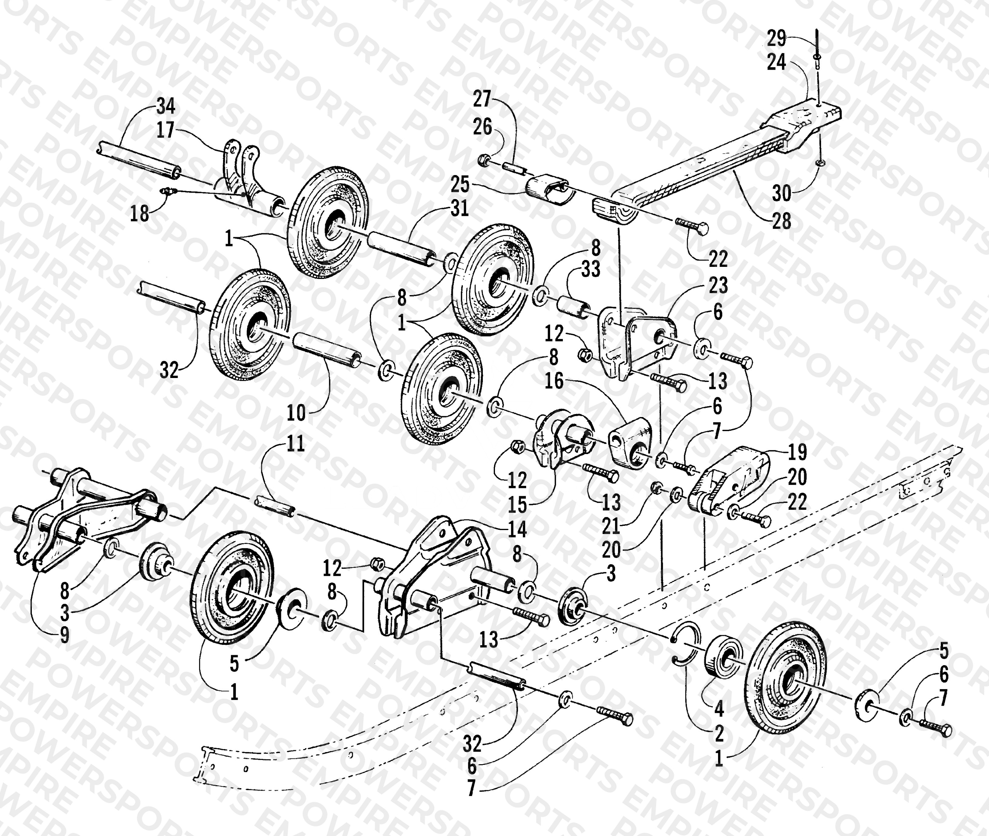 REAR SUSPENSION AXLE ASSEMBLY