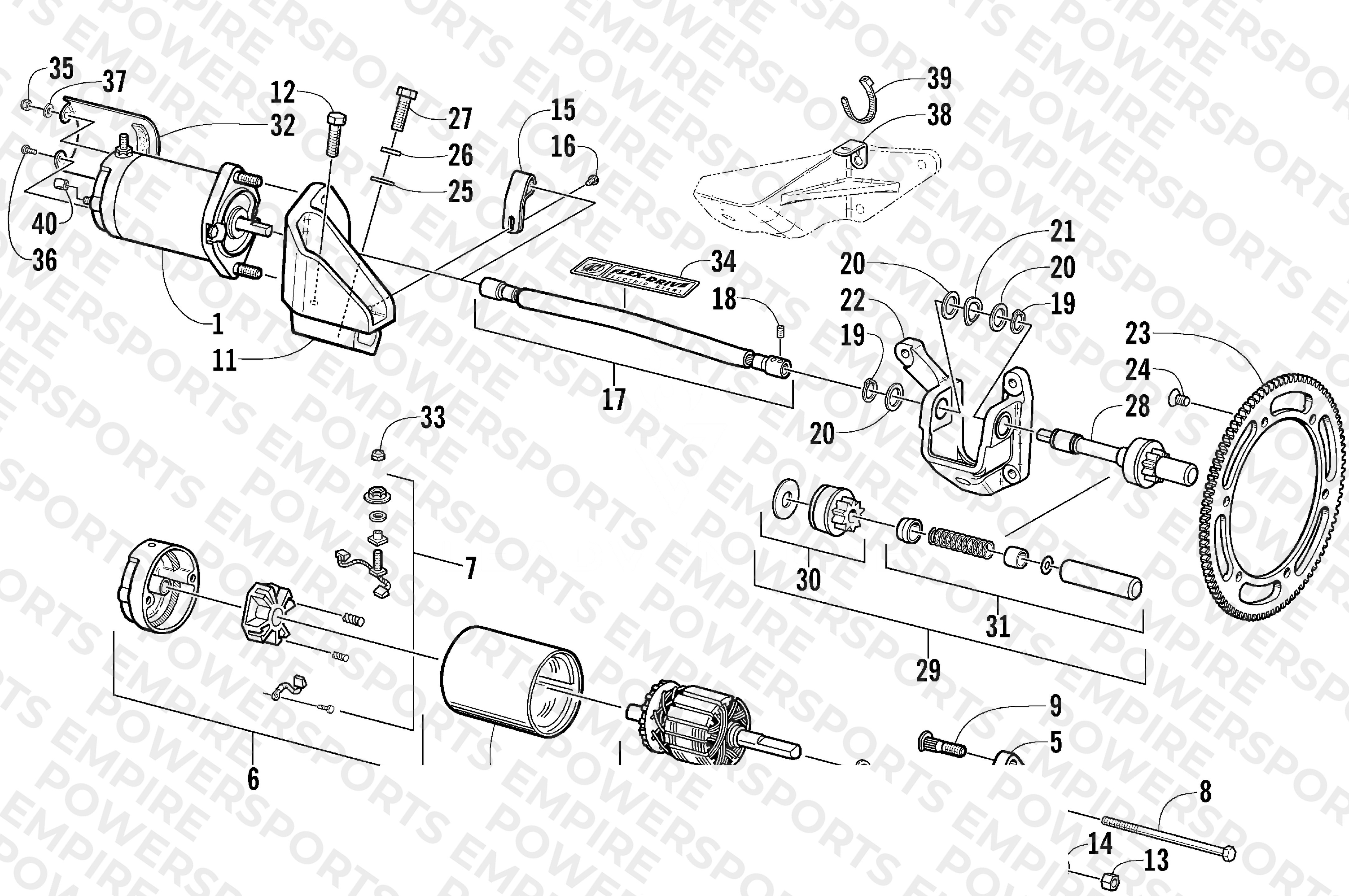FLEX-DRIVE STARTER MOTOR ASSEMBLY