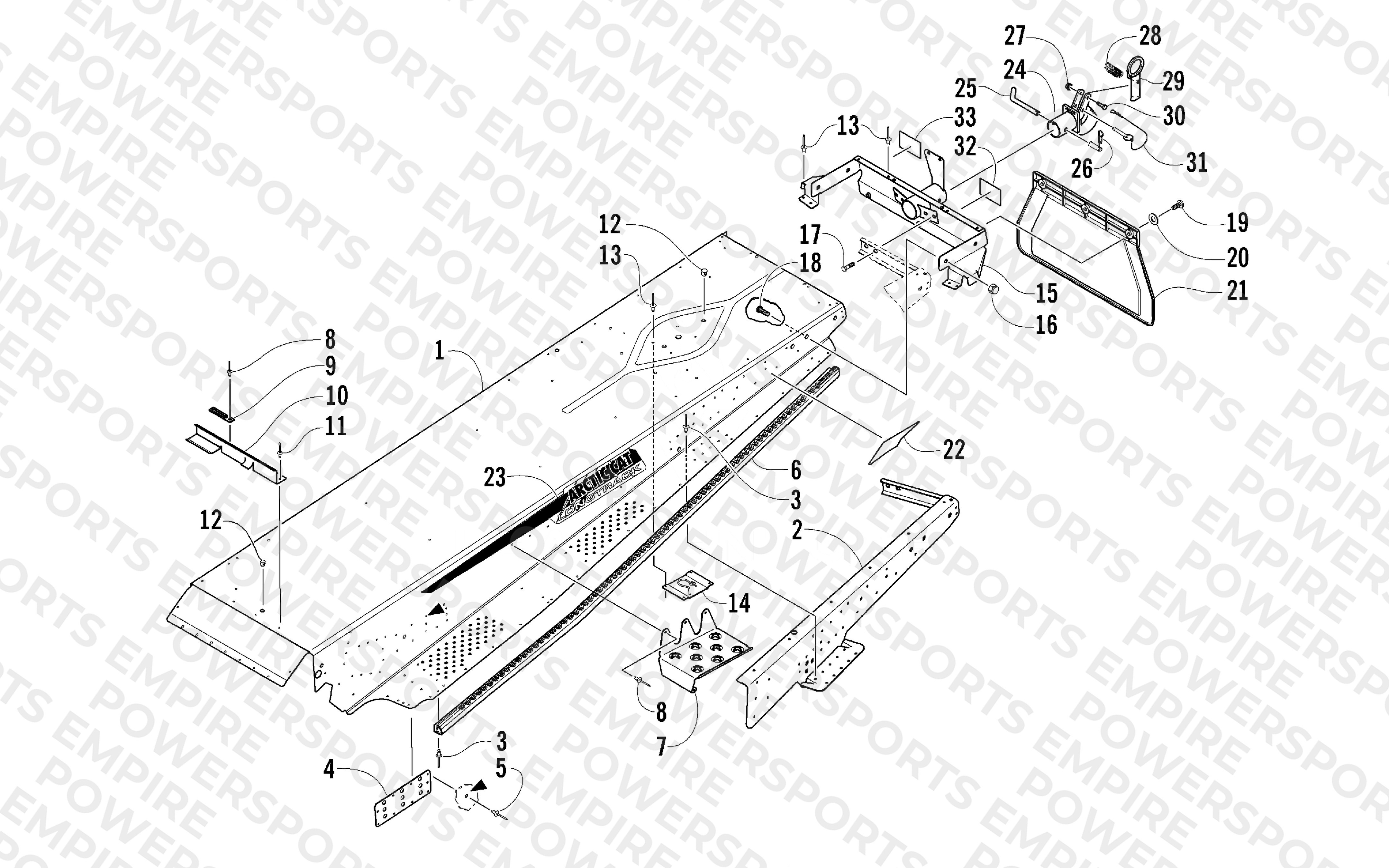 TUNNEL, REAR BUMPER, AND HITCH ASSEMBLY