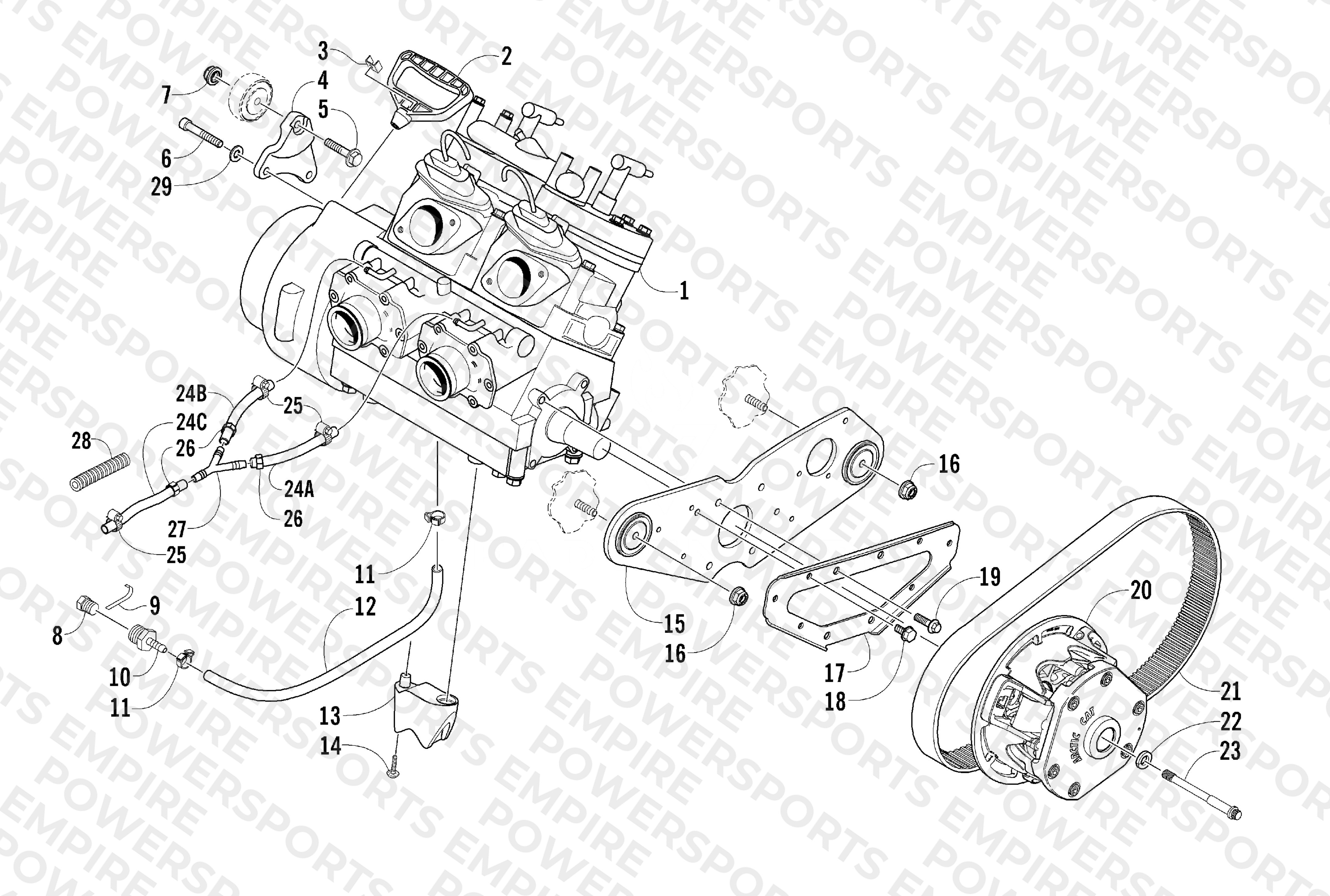 ENGINE AND RELATED PARTS